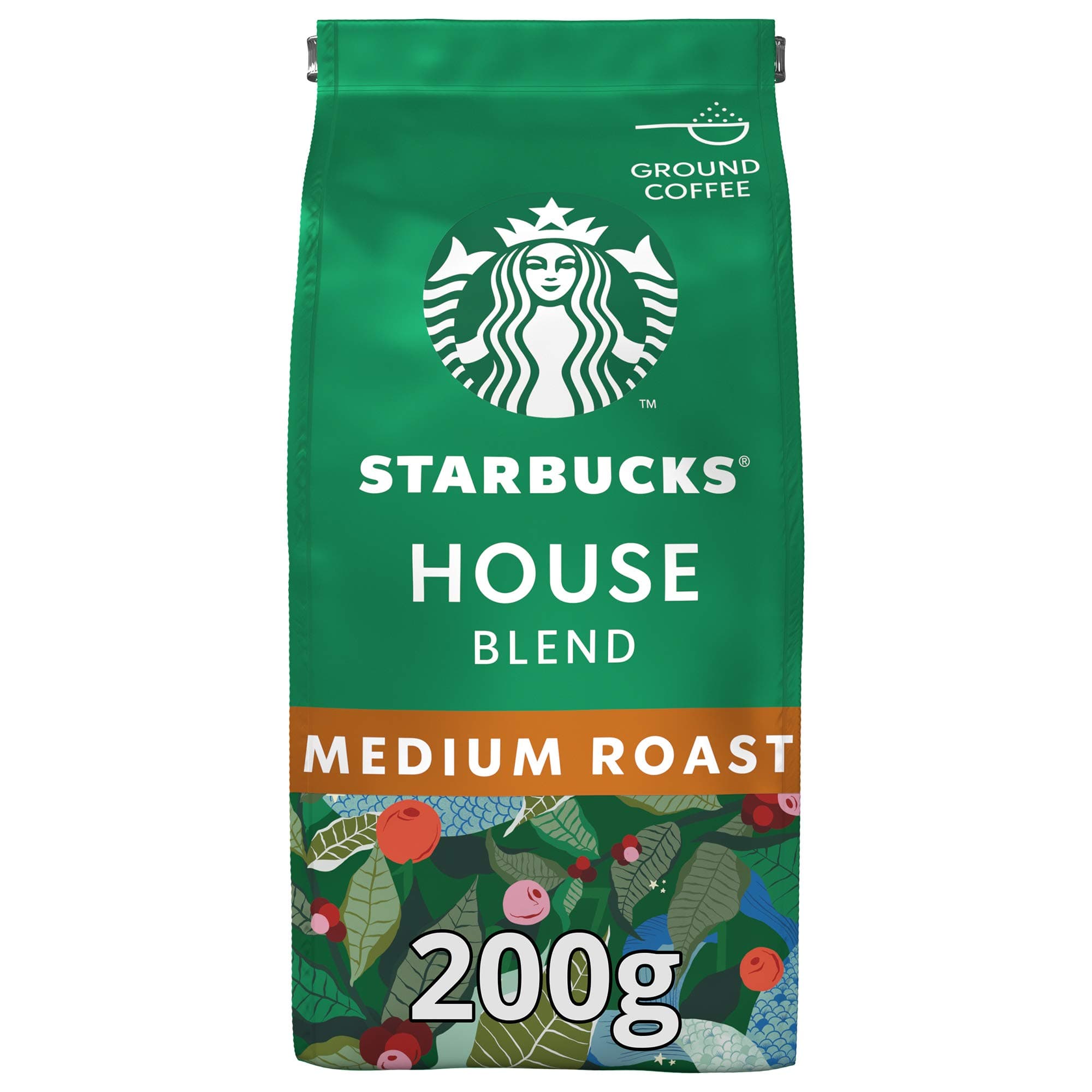 House Blend Medium Roast Ground Coffee Bag, 200 gm