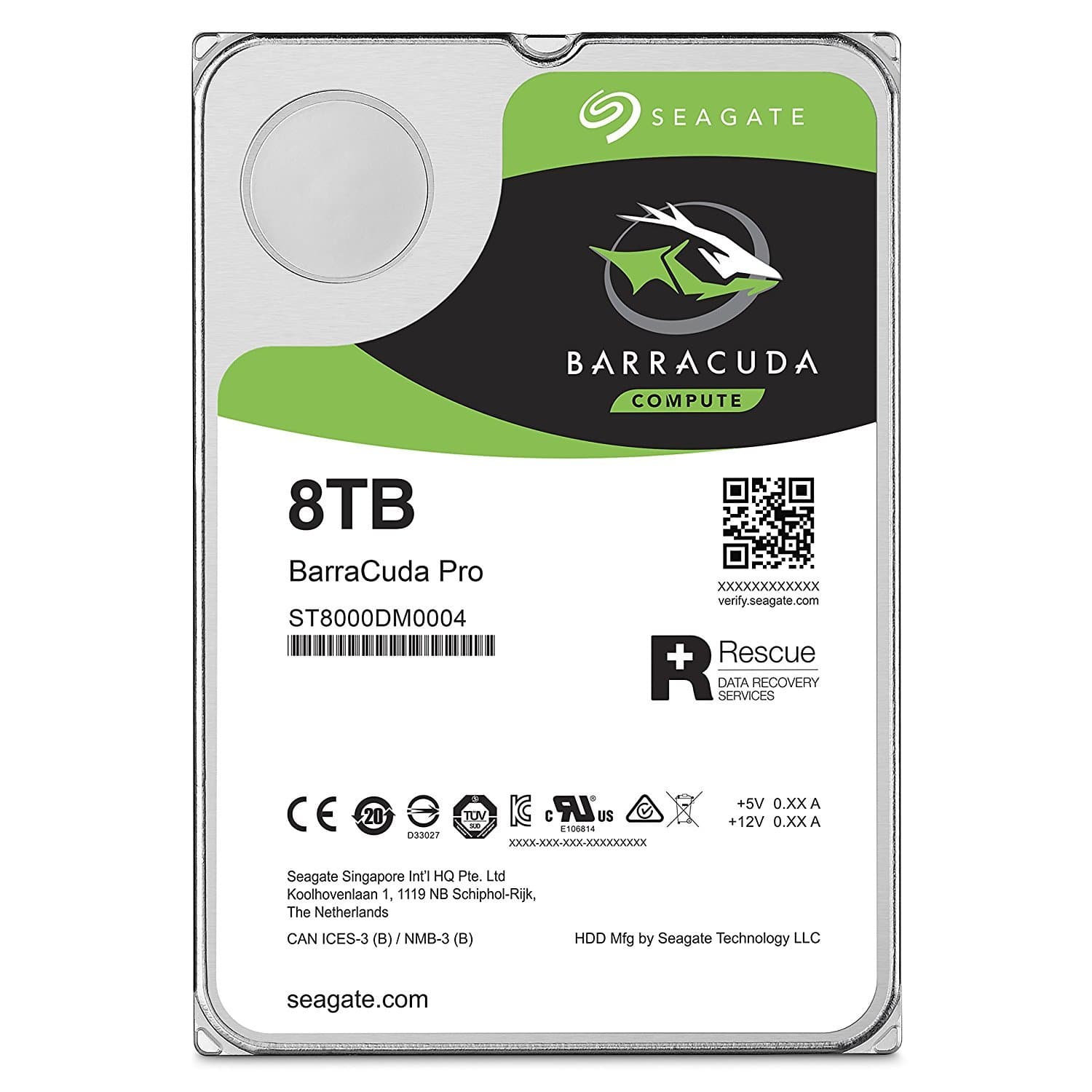 Seagate BarraCuda Pro Performance Internal Hard Drive SATA HDD 8TB 6GB/s 256MB Cache 3.5-Inch (ST8000DM0004)