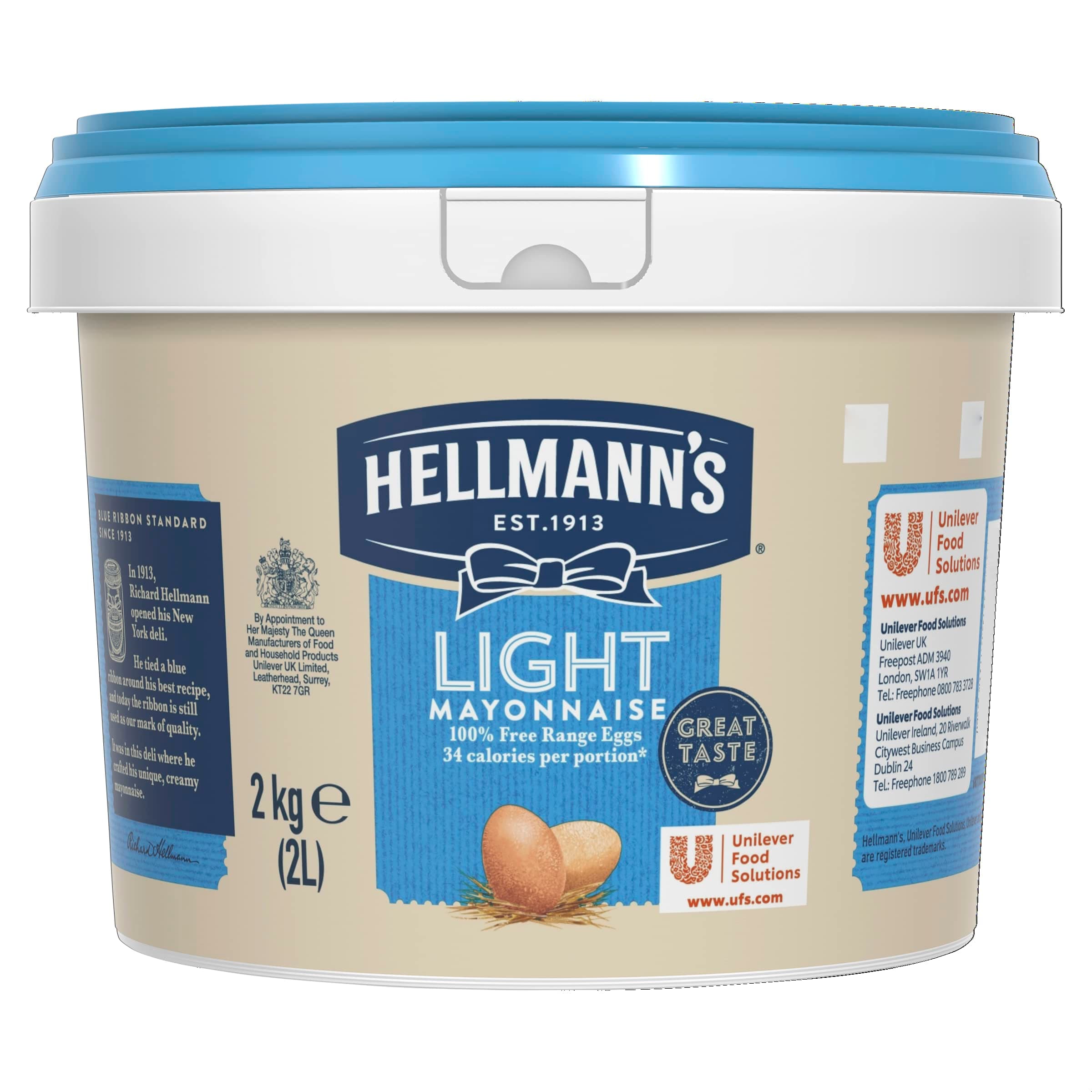– Hellmann's Light Mayonnaise, 2 Litre | Big tub of mayonnaise