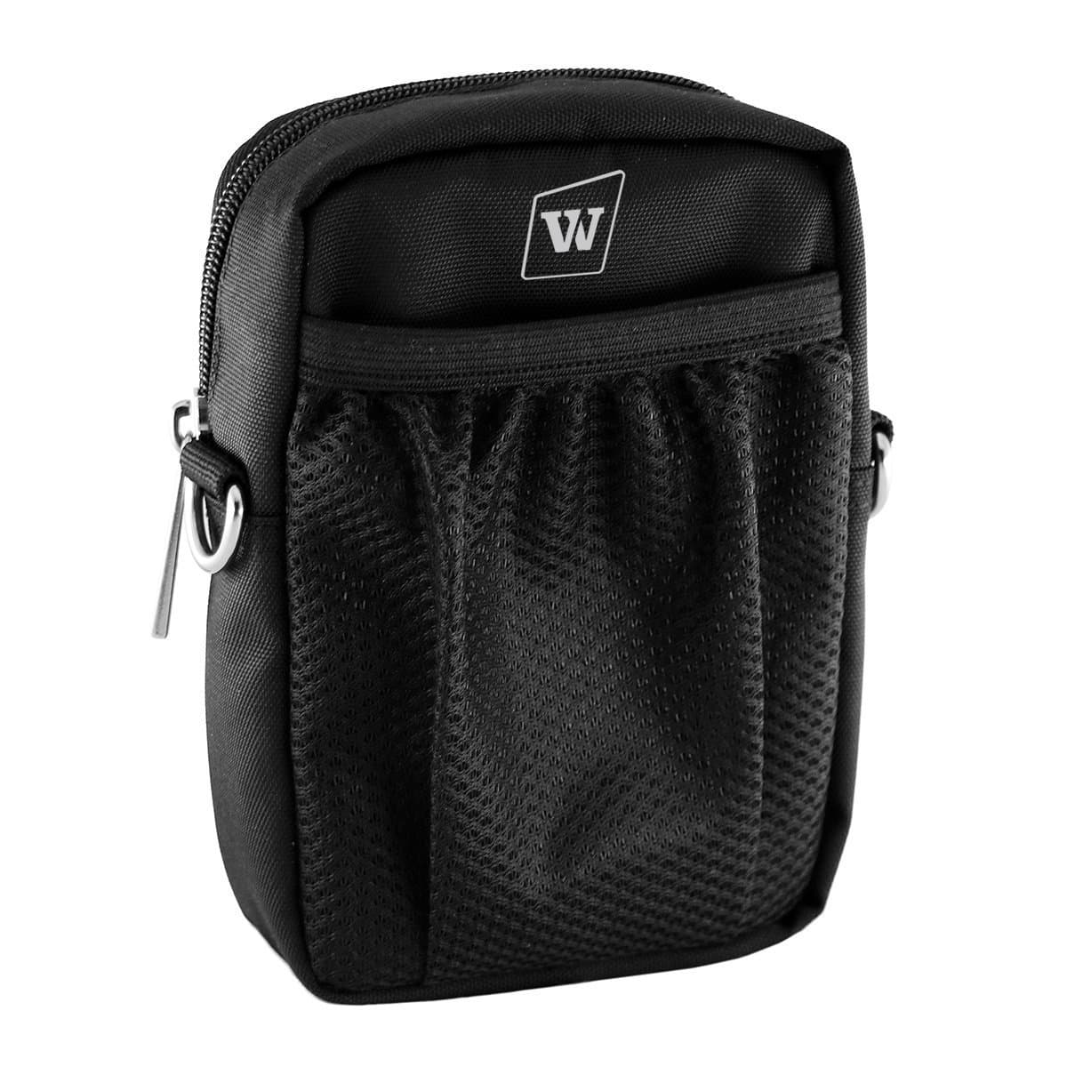 W WINBRIDGE Voice Amplifiers Speaker Carry Case Cover Bag with Mesh Pocket Zip And Snap Hook Fit USB Cable Wall Charger Phone WB010