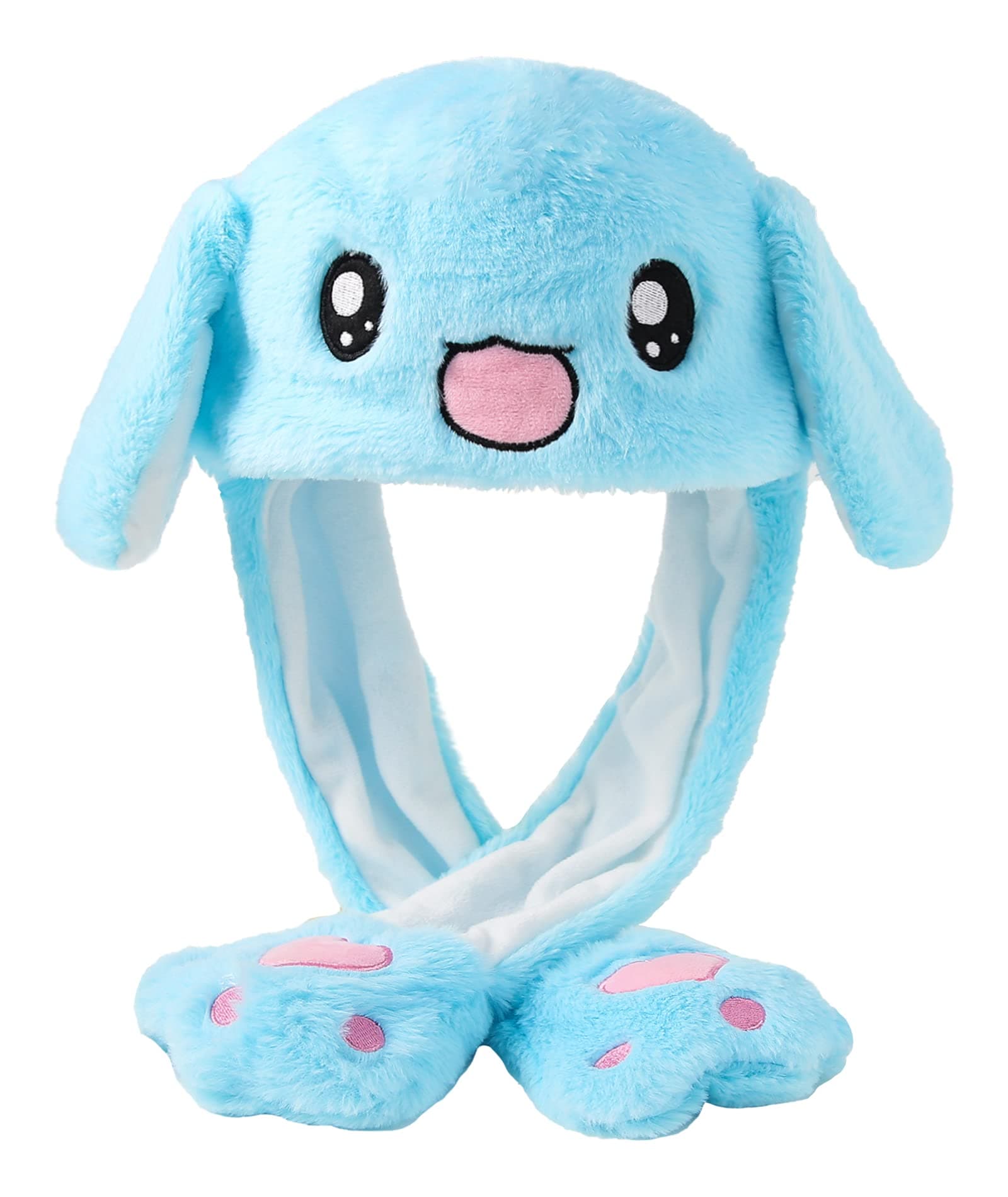 dressfanWomens Girls Funny Plush Animal Ear Hat Birthday Gift with Moving Ears Pressing the Animal Cap will Make the Ears Move Girls Boys Women Cosplay