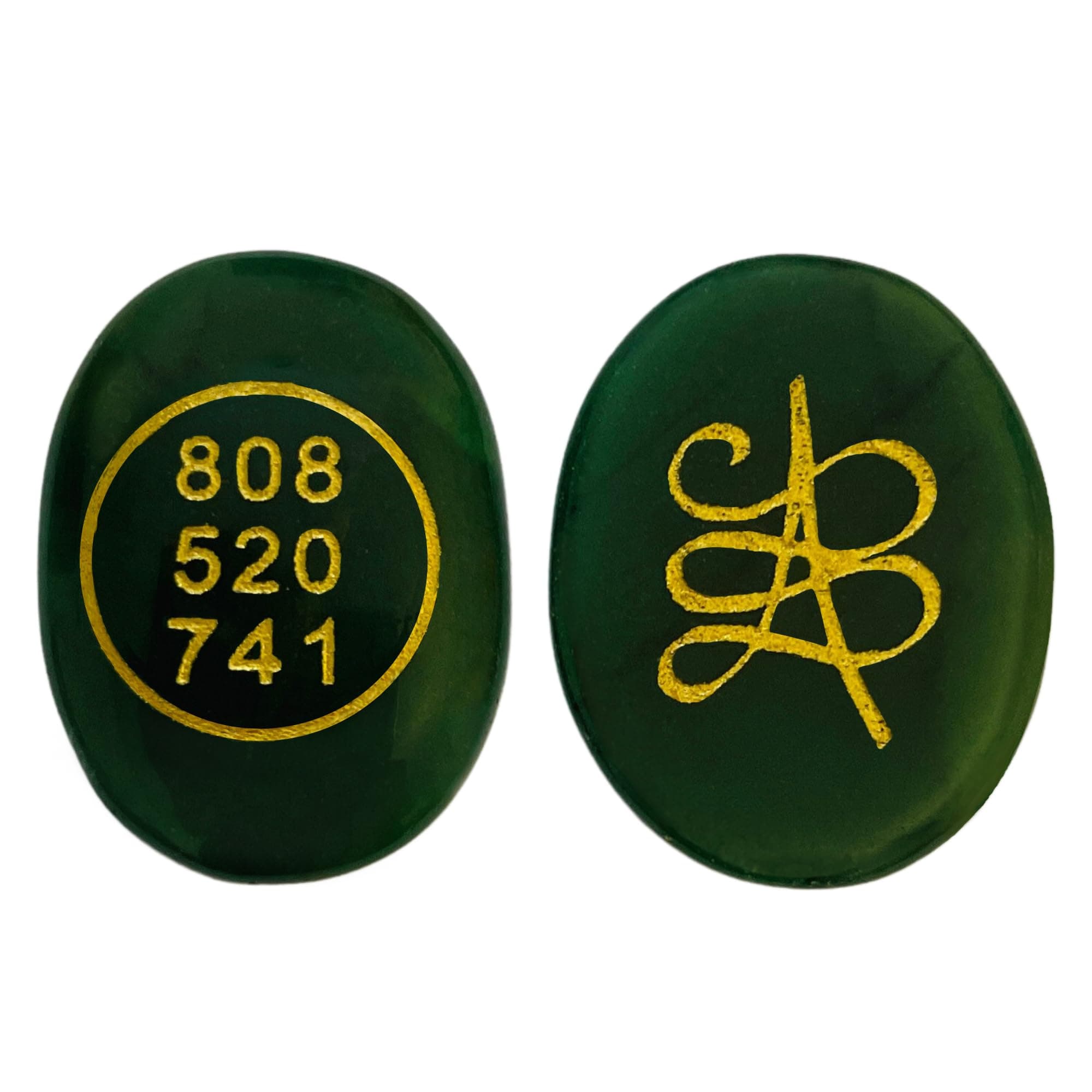 - SOLAVA Zibu Coin Original Green Aventurine Stone-Green Jade Crystal Stone Pre-Energized For Good Luck Prosperity And Positivity In Money Love And Relationship- 808 520 741 Zebu Coin