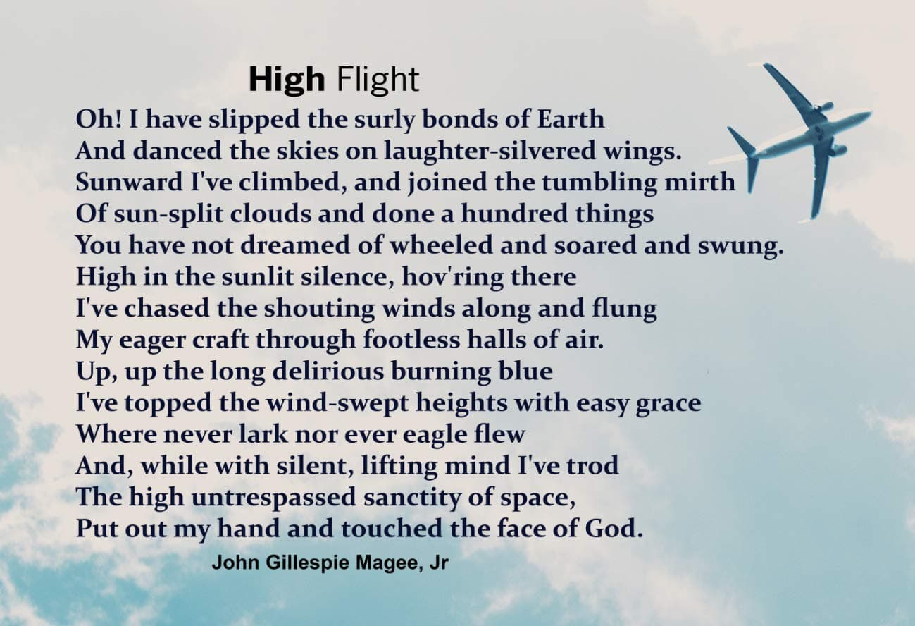 wesellphotos High Flight Poem - Poster, Print, Picture or Framed Photograph (13x19 Unframed Poster)
