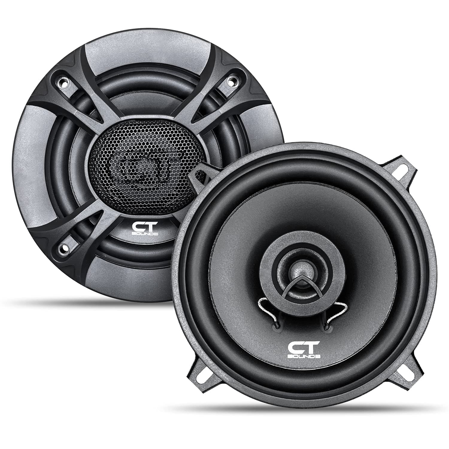 CT Sounds BIO-5-25- 5.25 Inch Coaxial Car Speakers, 160 Watts Max, Pair