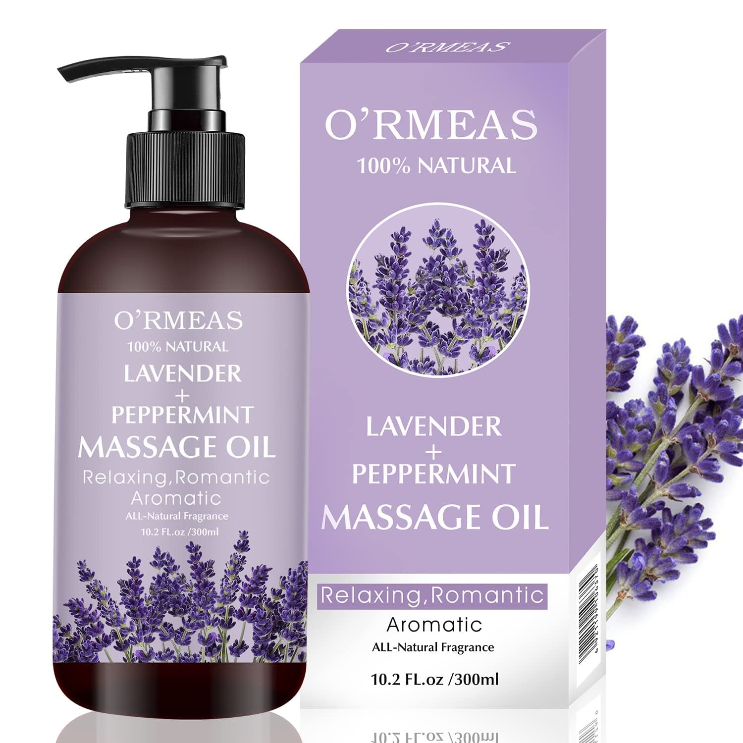 Massage Oil for Relaxing Lavender Massage Oils for Massage Moisturizing Body Oil for Men and Women 10.2 fl.oz