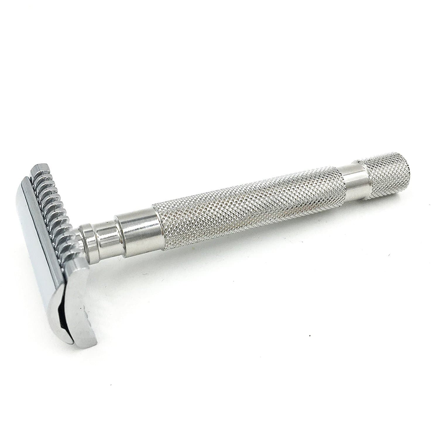 Parker 68S Stainless Steel Handle Double Edge Safety Razor with Open Comb Head