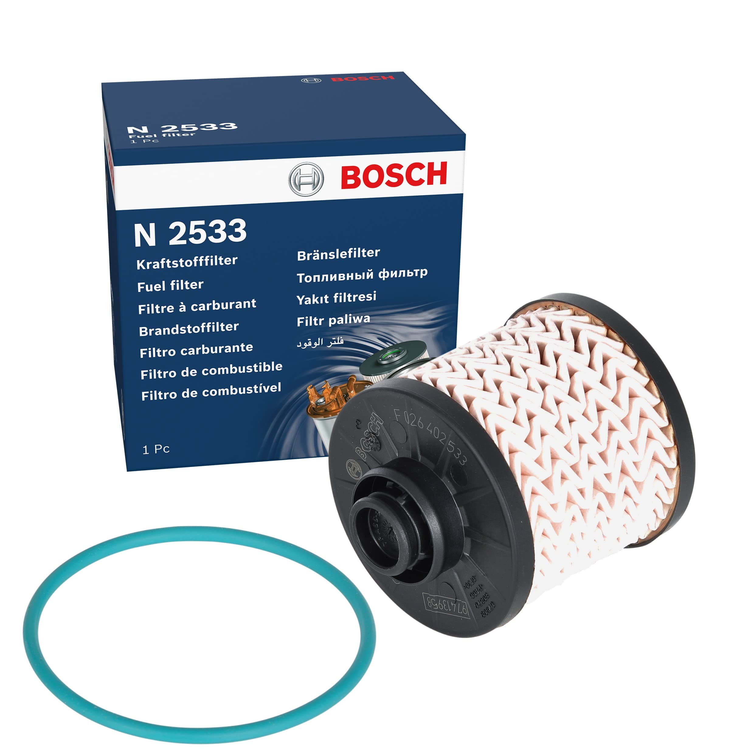Bosch N2533 Car Diesel Filter - Separates Particles and Water from Fuel - Protects the Injection System