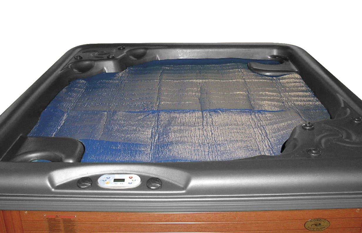HV-9X12 Floating Spa Cover, 9 x 12', Blue/Black