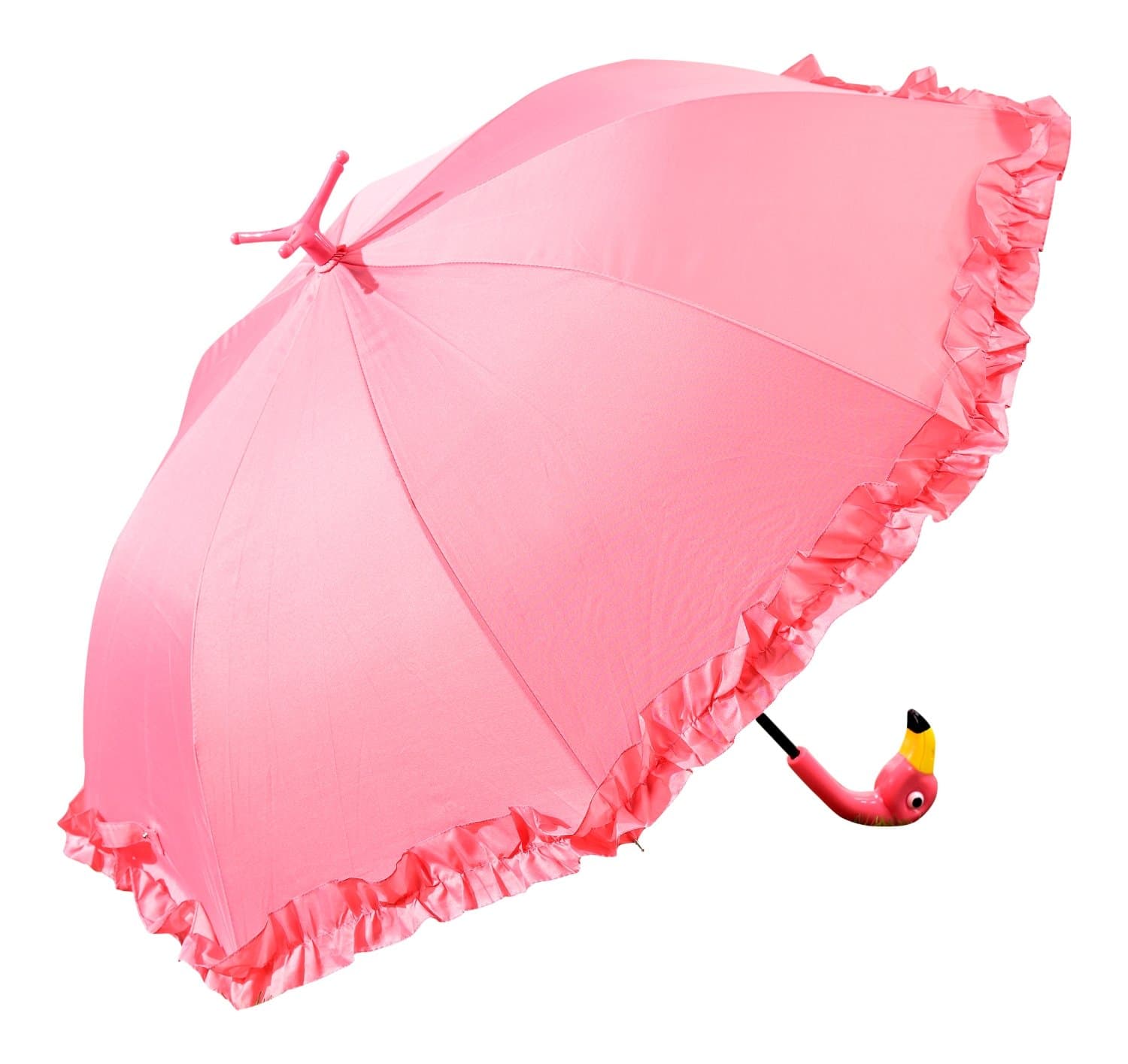 GiftcraftPink Flamingo Full-Size Standing Parasol Umbrella for Rain of Shine