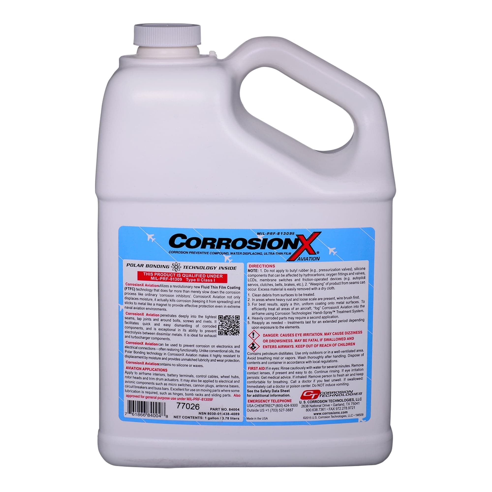 Aviation, Long-Lasting Polar Bonding Anti-Corrosion Aviation-Grade Spray, Displaces Moisture, Instantly Stops Corrosion, Self-Healing Protection for Aircraft & Electronics, 1 Gallon