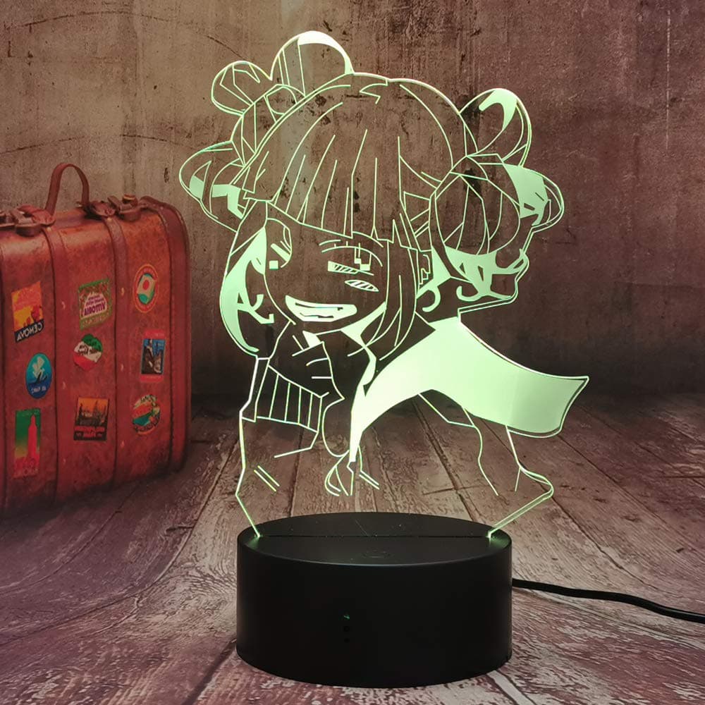 My Hero Academia LED Light Himiko Toga Anime LAMP Children Sleeping Night Lights for Bedroom Christmas Decoration, Colorful Changing Remote Control Table Lamp Kid Toy