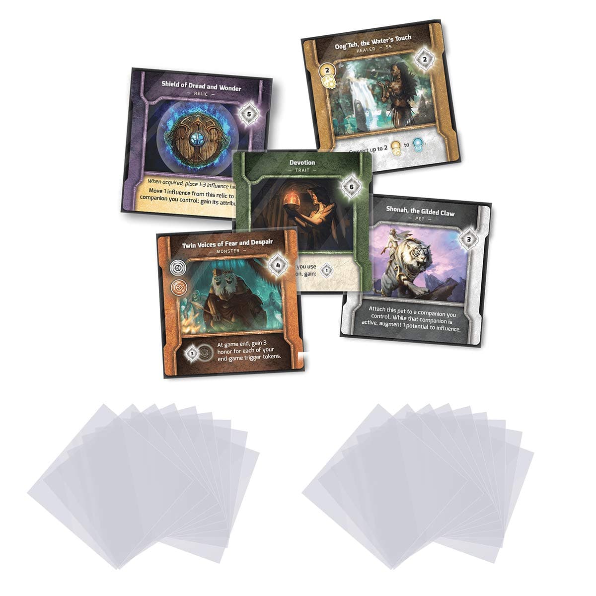 DeELF 500 ct Clear Card Sleeves 70 x 70 mm Size for Vindication Game