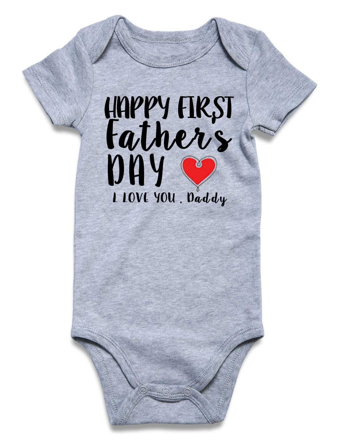 Father's Day Baby Boys Bodysuits I Love You Daddy Infant Romper Jumpsuit Funny Newborn One-piece Outfit 0-18 Months