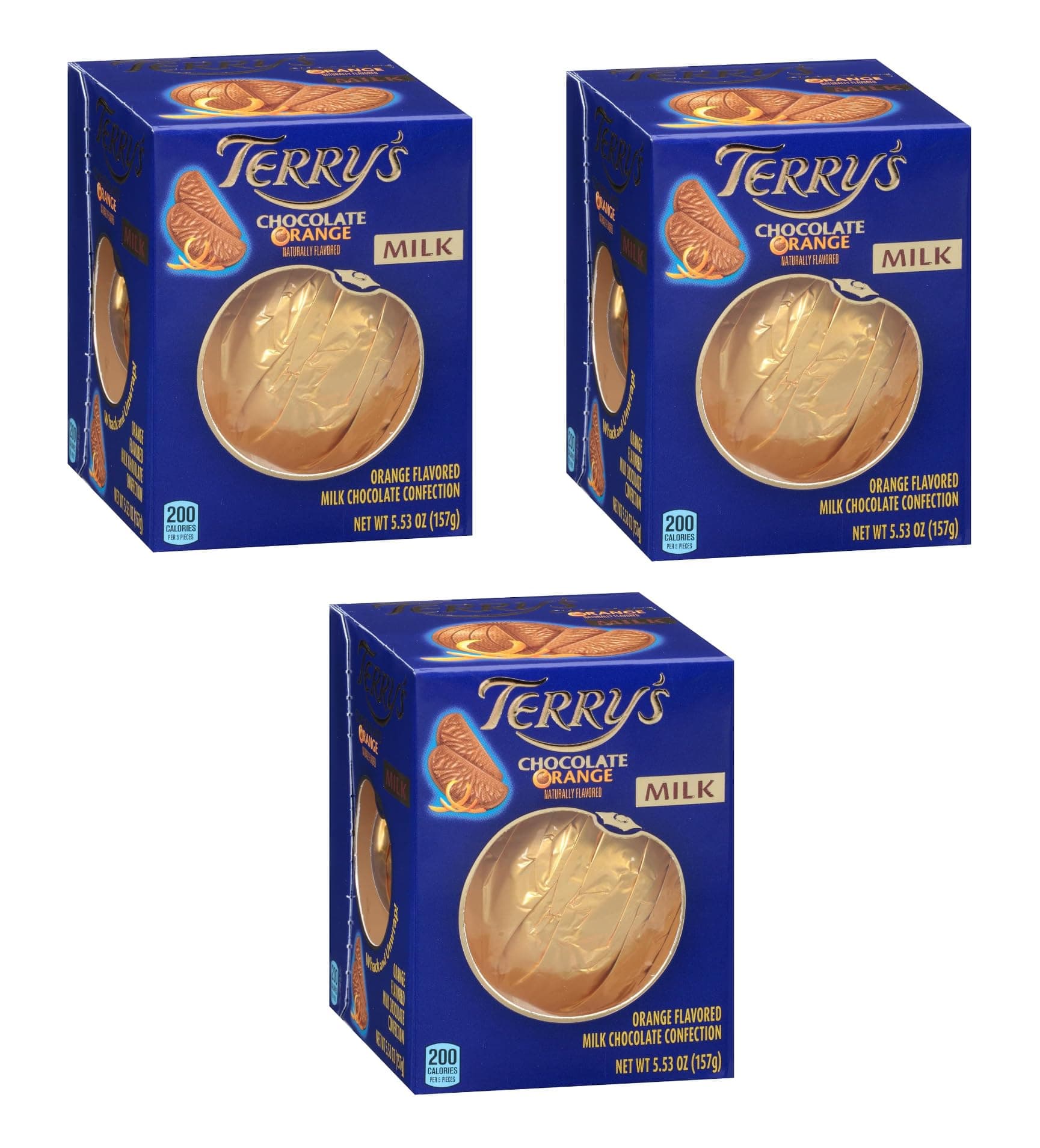 Terry's Milk Chocolate Orange - 5.53oz - Pack of 3 - Great tasting chocolate with an added twist of orange flavor - Perfect for sharing - Break apart and enjoy