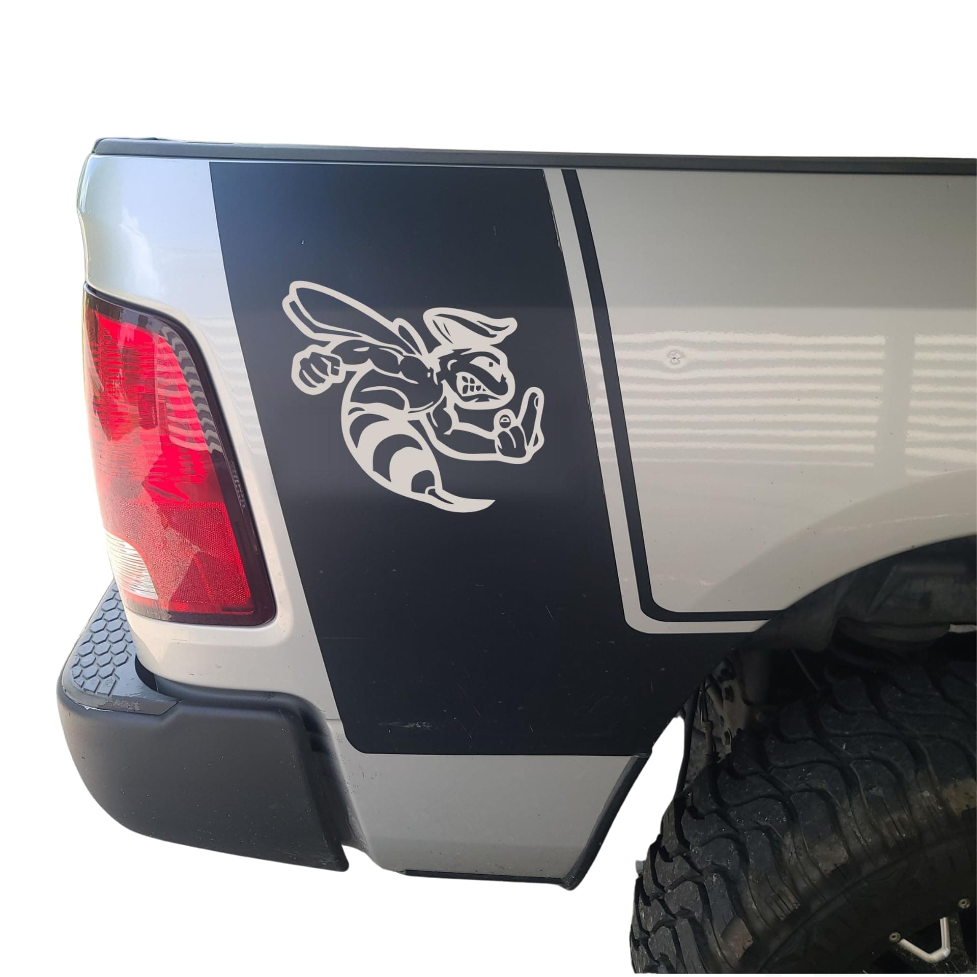 Bee With Middle Finger Decals Fits Dodge Ram 1500 Stripes 5.7 Liter Truck Rumble Rear Bed For 4x4 Off Road Performance Vinyl Graphics