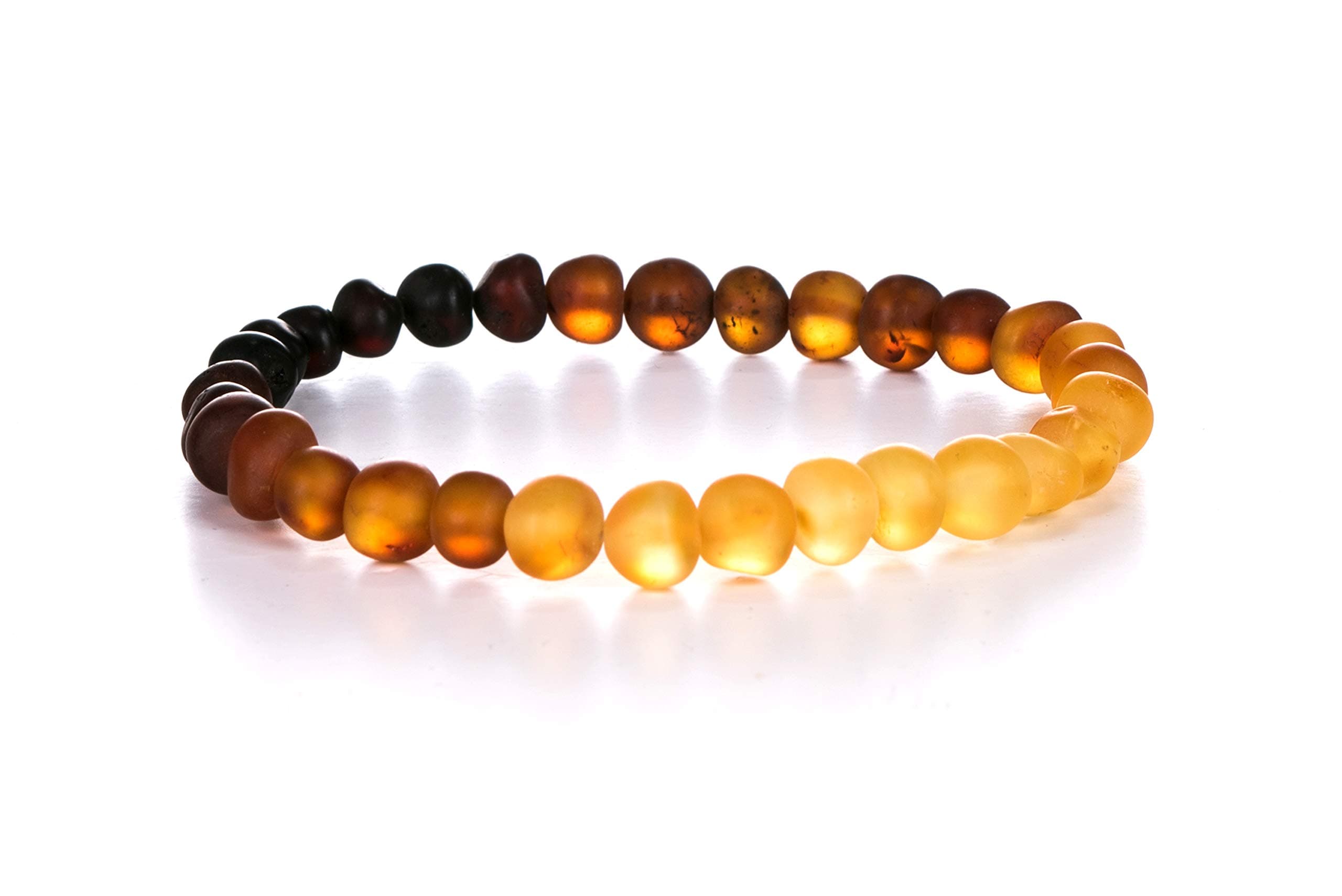 Natural Baltic Amber Bracelet for Adults (Women/Men) - Hand made From Raw-Unpolished/Certified Baltic Amber Beads(6 Colors)