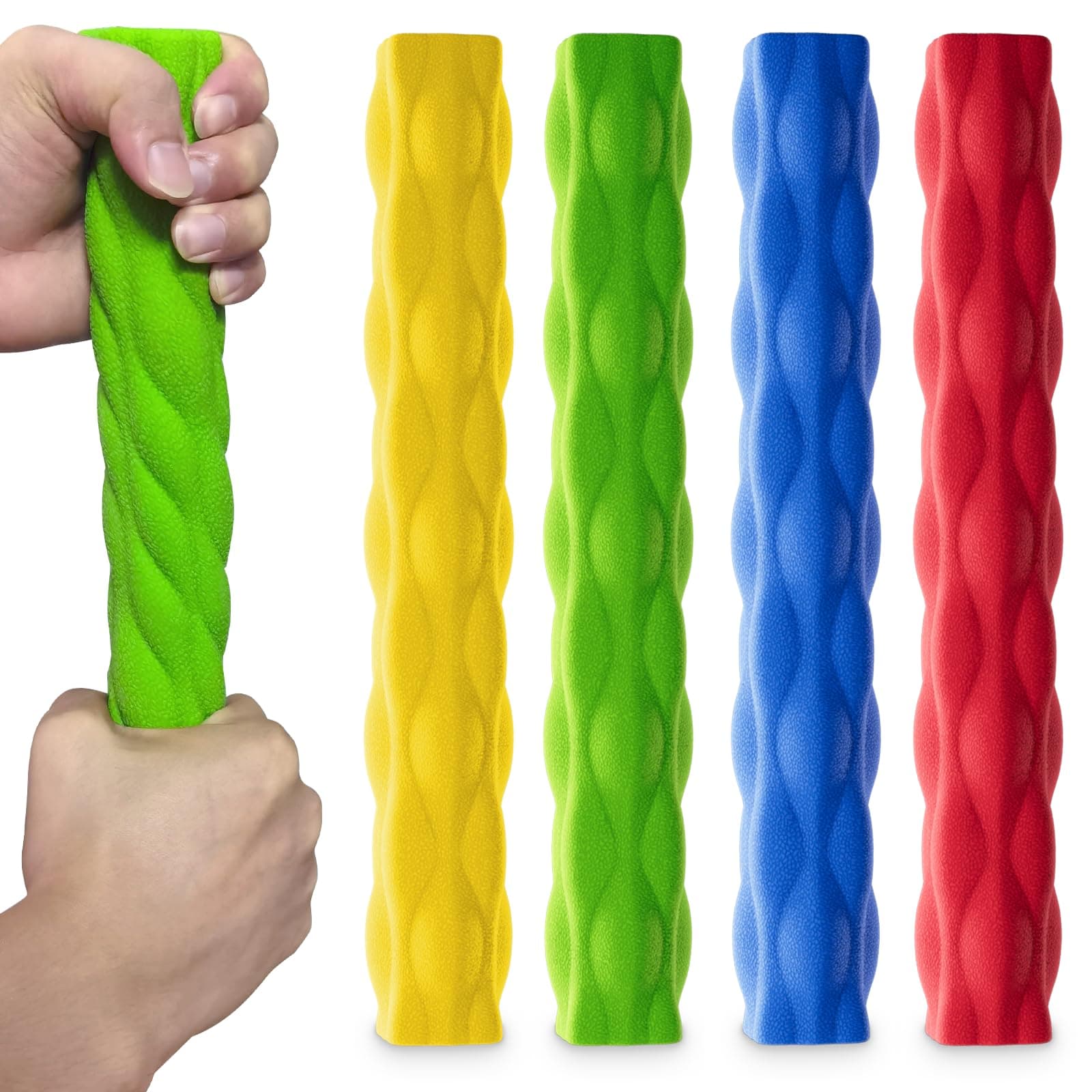 Resistance Bar for Physical Therapy 3Pack,Flexible Non-slip Twisting Hand Exercise Bar,Relieves Tendonitis Pain&Improve Grip Strength,Hand Therapy Bar for Injury Recovery & Tennis Elbow