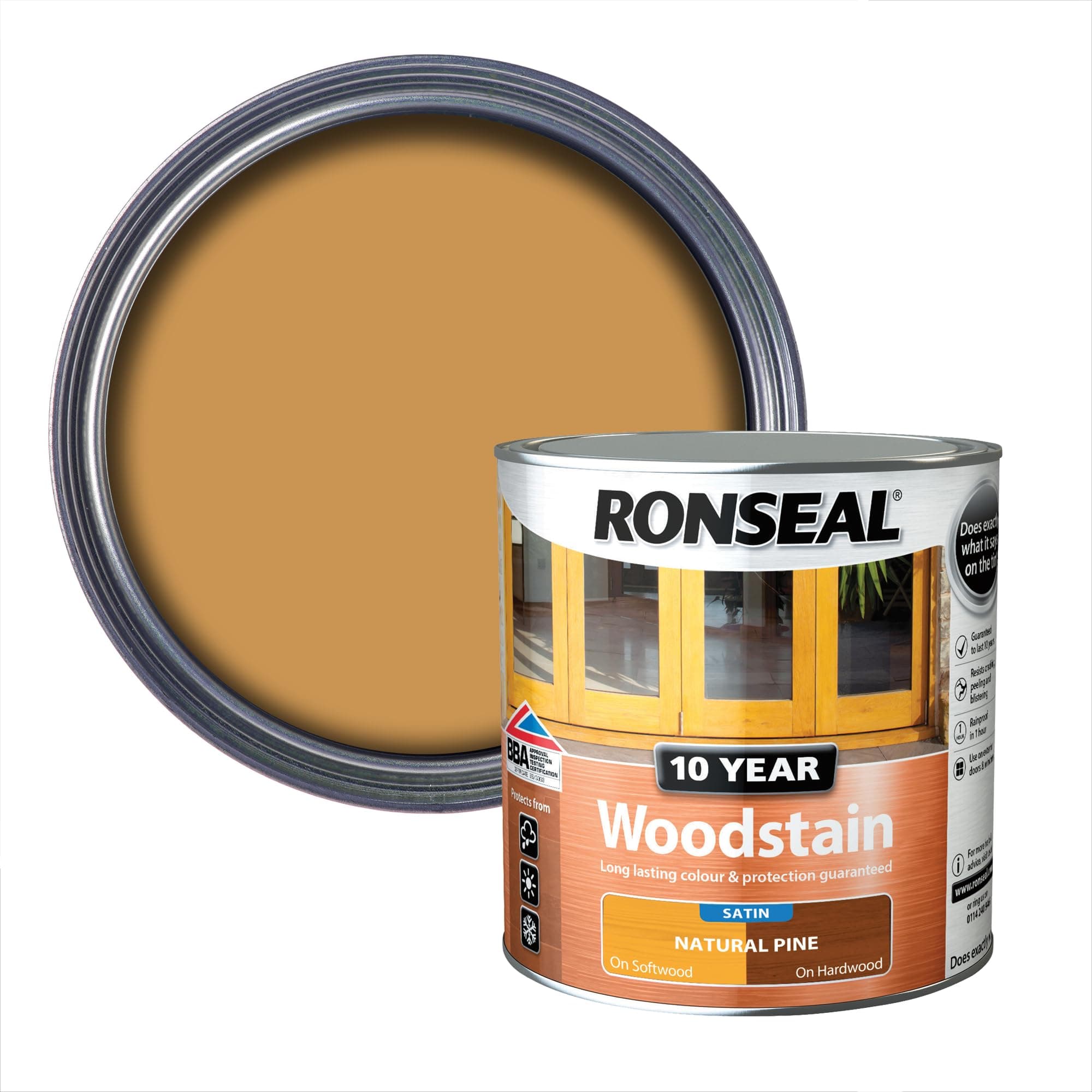 Ronseal 10 Year Woodstain Natural Pine 750ml