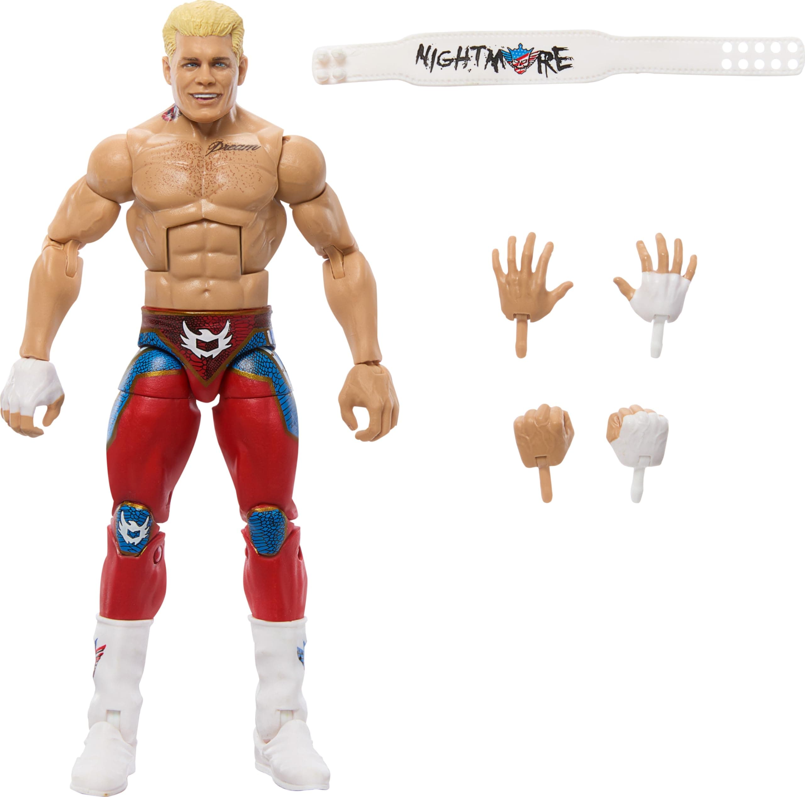 WWE Elite Collection Top Picks Action Figure & Accessories Set, “The American Nightmare” Cody Rhodes 6-inch Collectible with Accessories