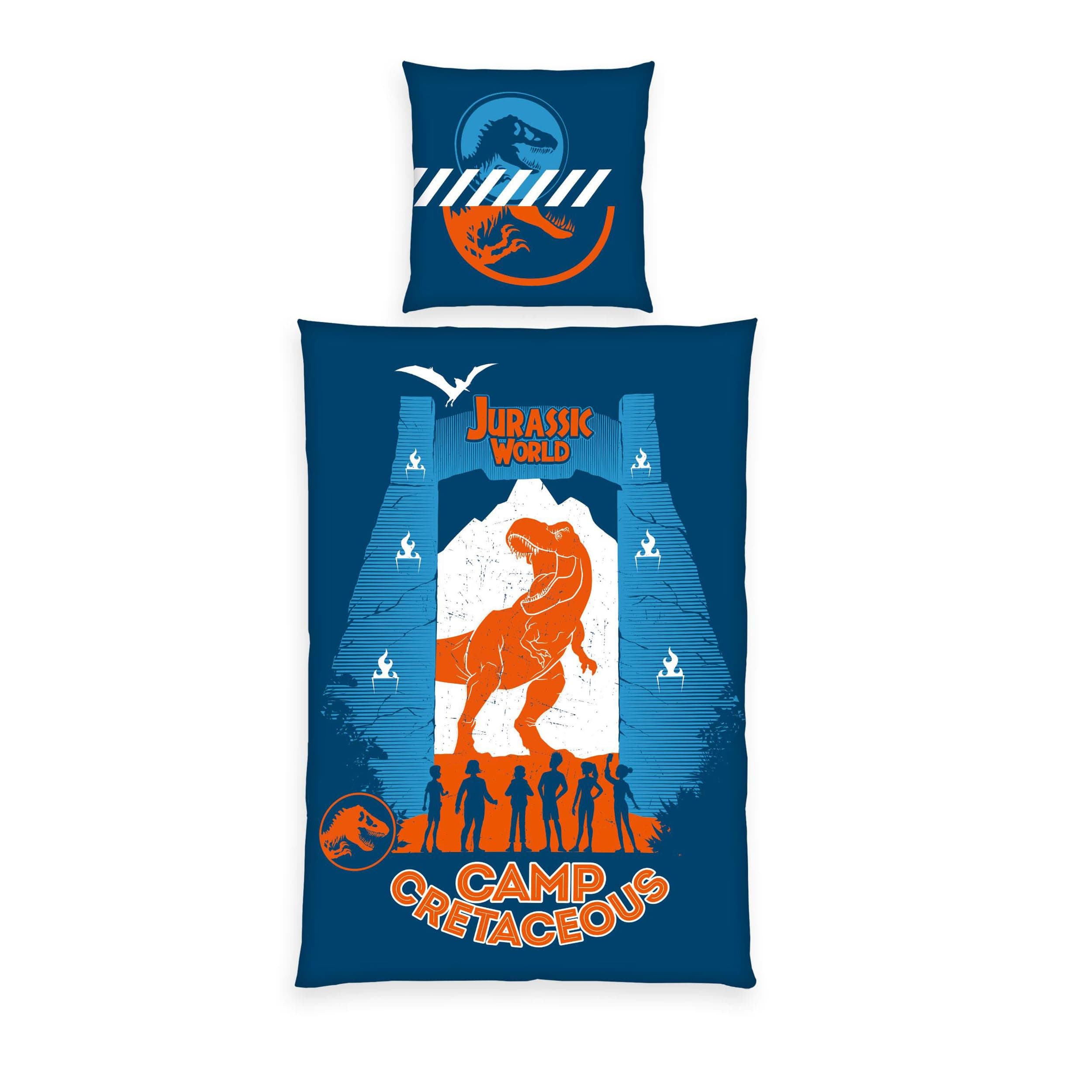 Klaus Herding GmbH Jurassic World T-Rex Dinosaur Cretaceous Reversible Duvet Cover 80 x 80 cm + 135 x 200 cm
