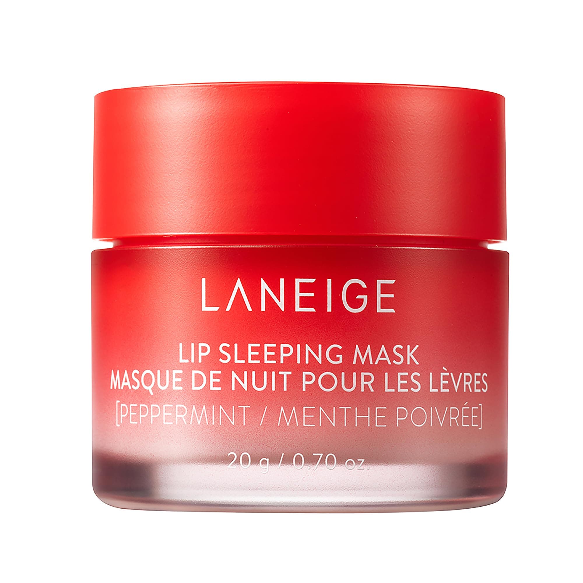 LANEIGELip Sleeping Mask Peppermint: Nourish, Hydrate, Vitamin C, Murumuru & Shea Butter, Antioxidants, Flaky, Dry Lips