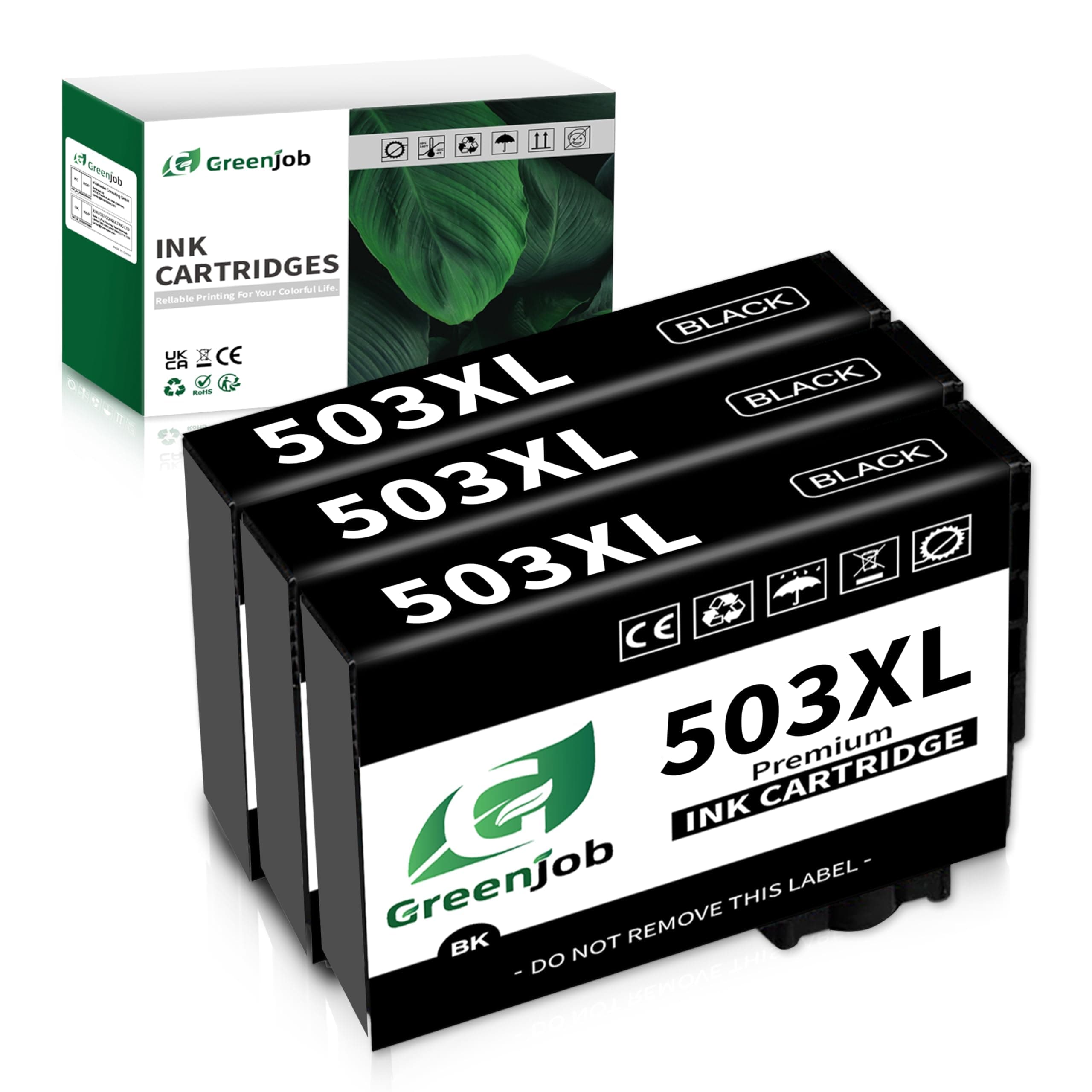 503XL Black Ink Cartridges Replacement for Epson 503 Ink Cartridges Multipack Compatible with Epson Expression Home XP-5200 XP-5205 XP5200, Workforce WF-2960 WF-2965 WF-2960DWF (3 Black)