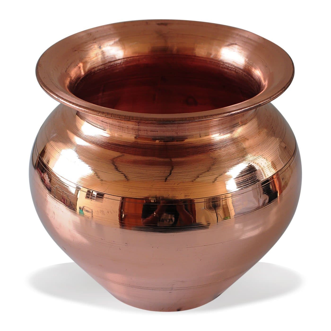 AsiaCraft Copper Kalash (Silver_4 Inch X 4 Inch X 4 Inch)