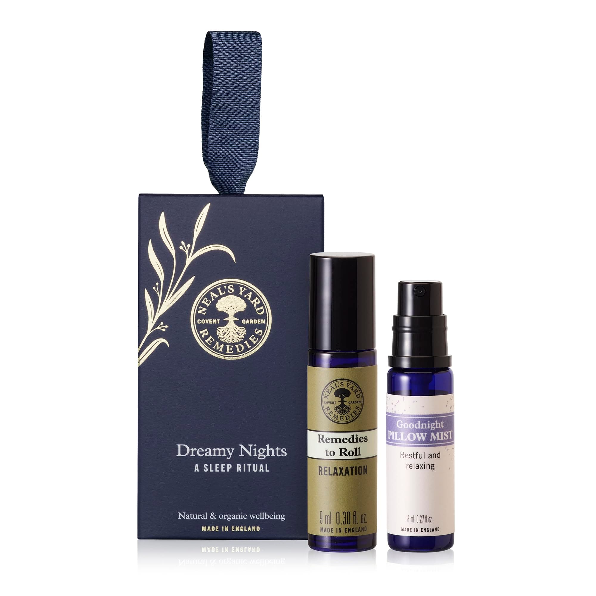 Neal's Yard RemediesDreamy Nights A Sleep Ritual, Gift Set with Pillow Spray & Essential Oil Roll On Infused with Lavender, Vegan & Cruelty-Free