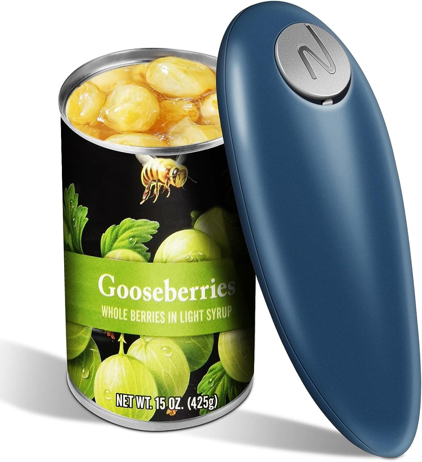 HomHou Electric Can Opener, Tin Opener UK is Safe and Easy, One Touch Switch Can Opener Electric for Arthritic Hands, Smooth Edged Electric Tin Opener is A Great Addition to Kitchen, Party and Travel