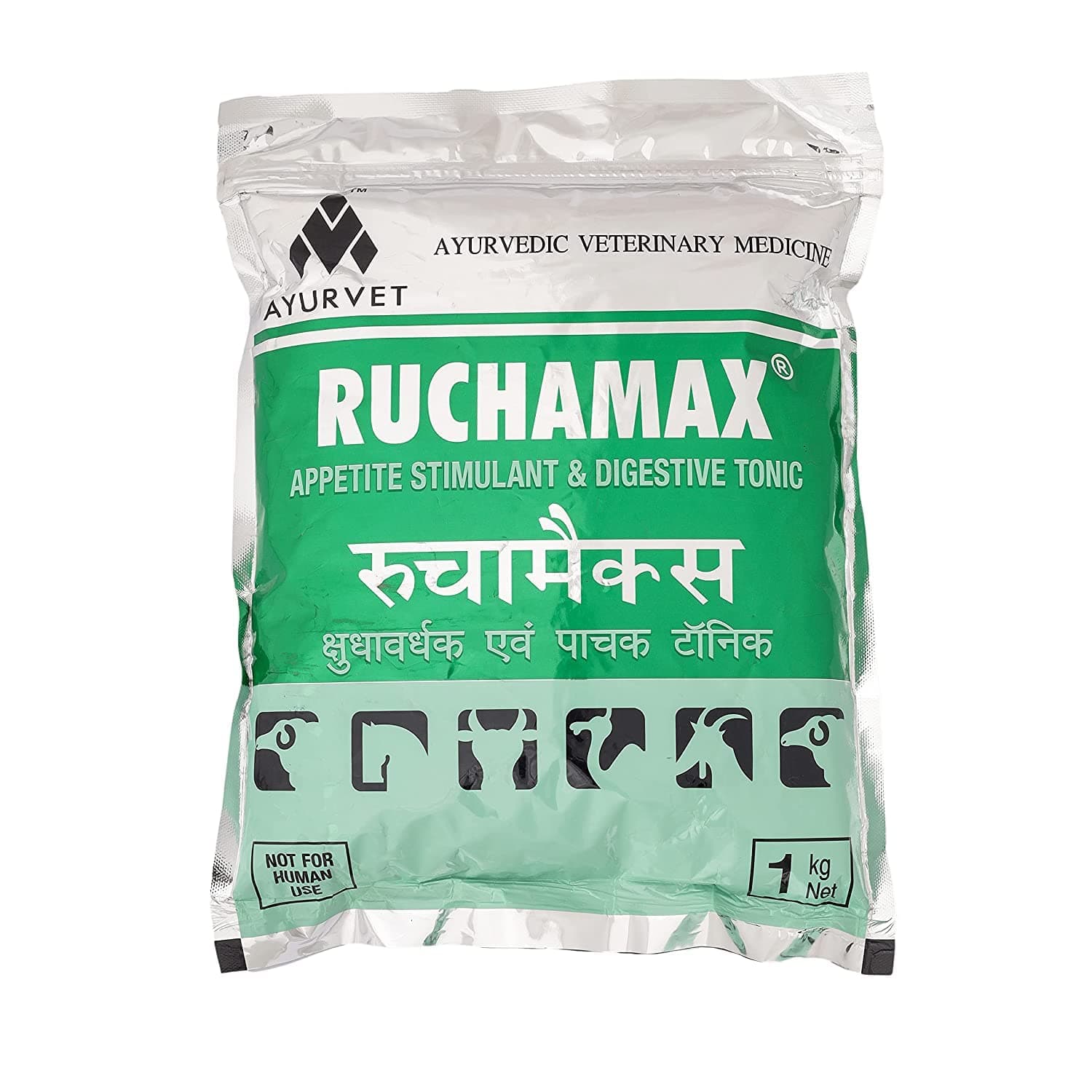 Herbal Ruchamax Appetite Stimulant and Digestive Tonic Powder -Cow Buffalo Sheep for All Animals (Quantity - 1KG) Improves Digestion
