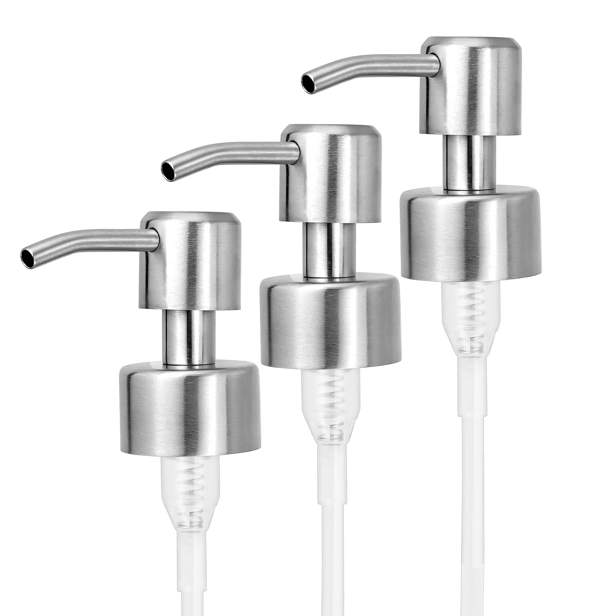 JTOOYS Pump Dispenser, 3Pcs Stainless Steel Liquid Soap Dispenser Replacement...