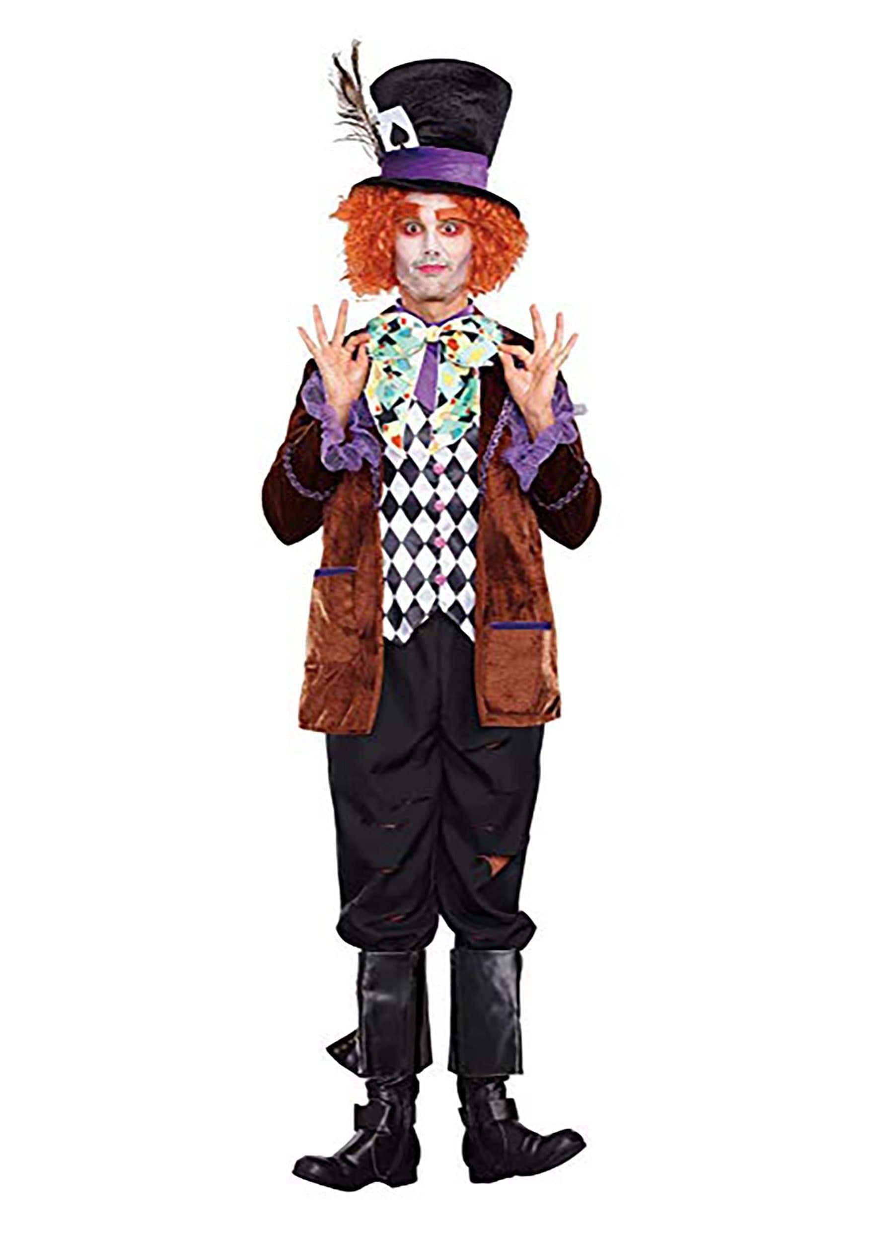 Dreamgirl Men's Hatter Madness Costume, Multi, Medium