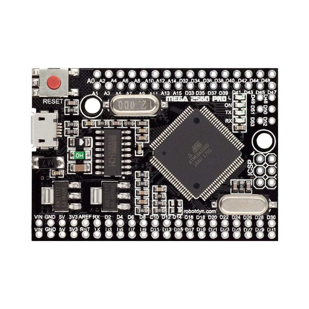Mega 2560 PRO (Embed) CH340G/ ATmega2560-16AU, Boards compatible with Arduino Pro Mini and Arduino Mega 2560, Embedded Mega2560 Pro board Compatible for Arduino Mega 2560 R3 with Bootloader
