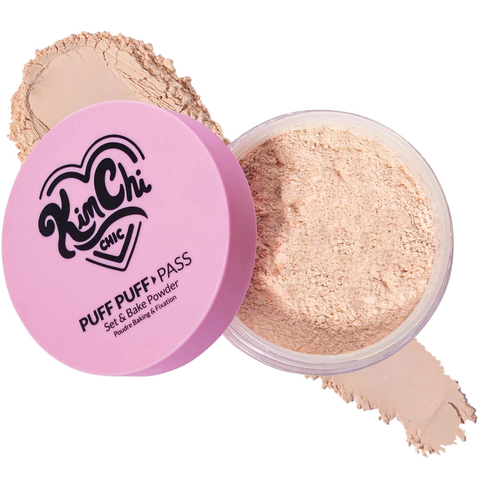 Kimchi Chic Beauty Puff Puff Pass Set & Bake Powder For All Skin Type - Translucent, 108 Gram,Beige