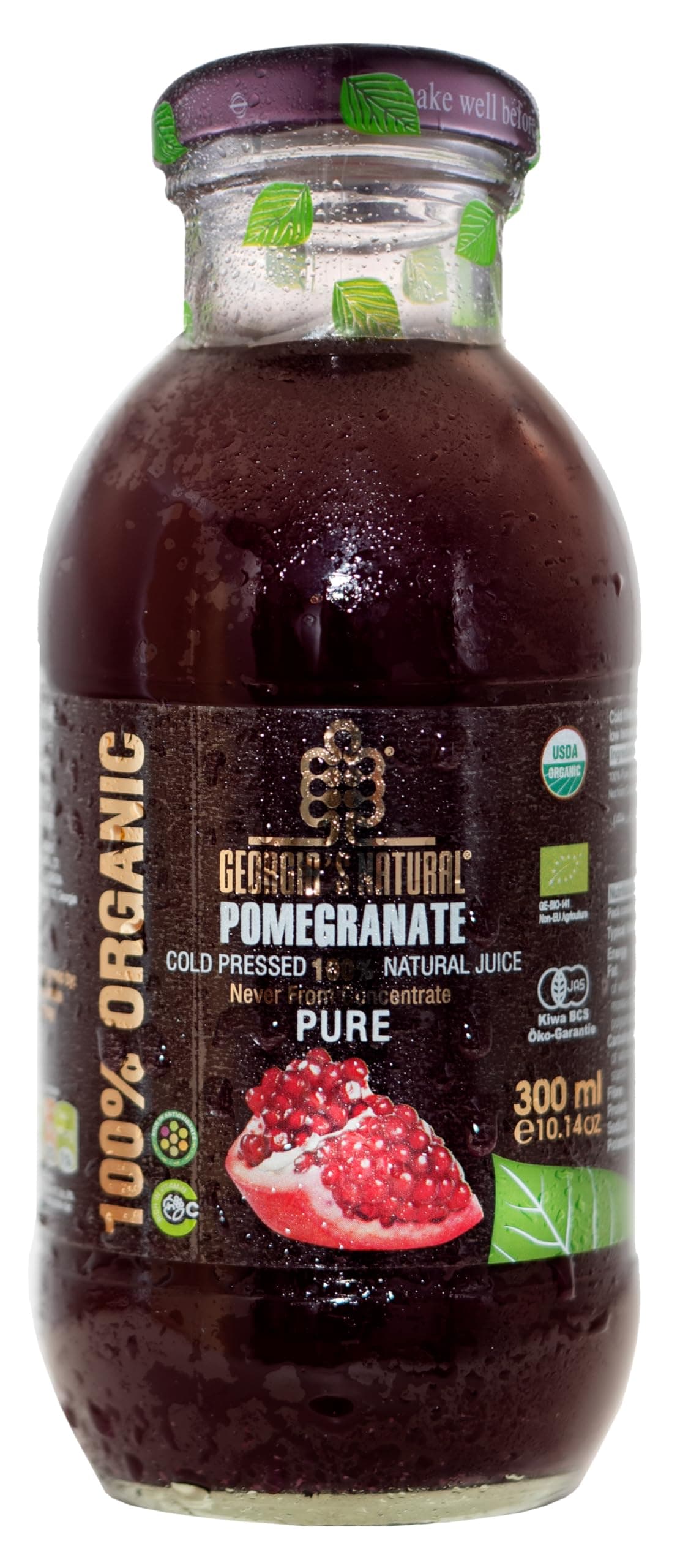 Georgia's Natural 100% Organic Cold Pressed Pomegranate Juice, 300 Ml