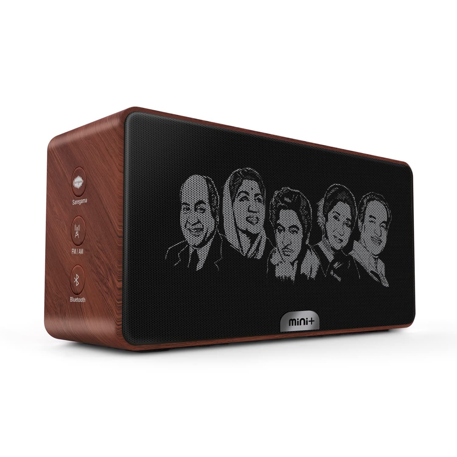 Saregama Mini+ Portable Music Player with 1000 Pre-installed Songs, Handsfree Calls, Bluetooth/FM/AM/AUX (Vintage Brown)