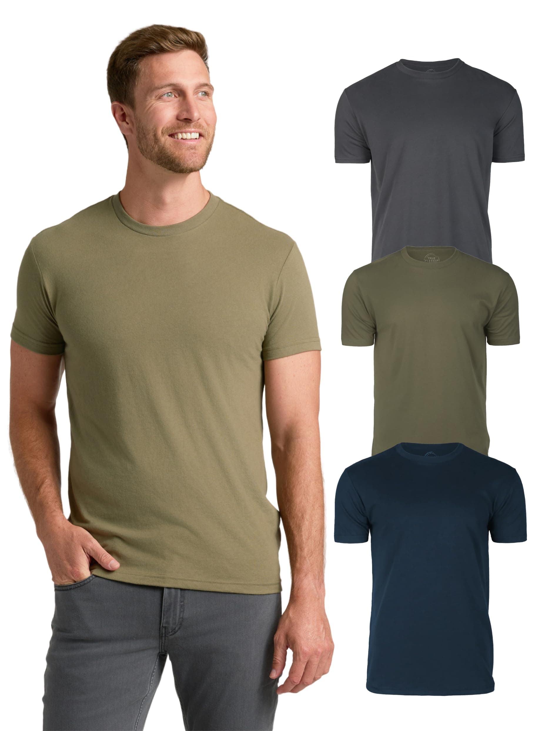 Mens T-Shirts – Short Sleeve Crew Neck T Shirts for Man, Cotton Blend Plain Novelty Men's T-Shirts
