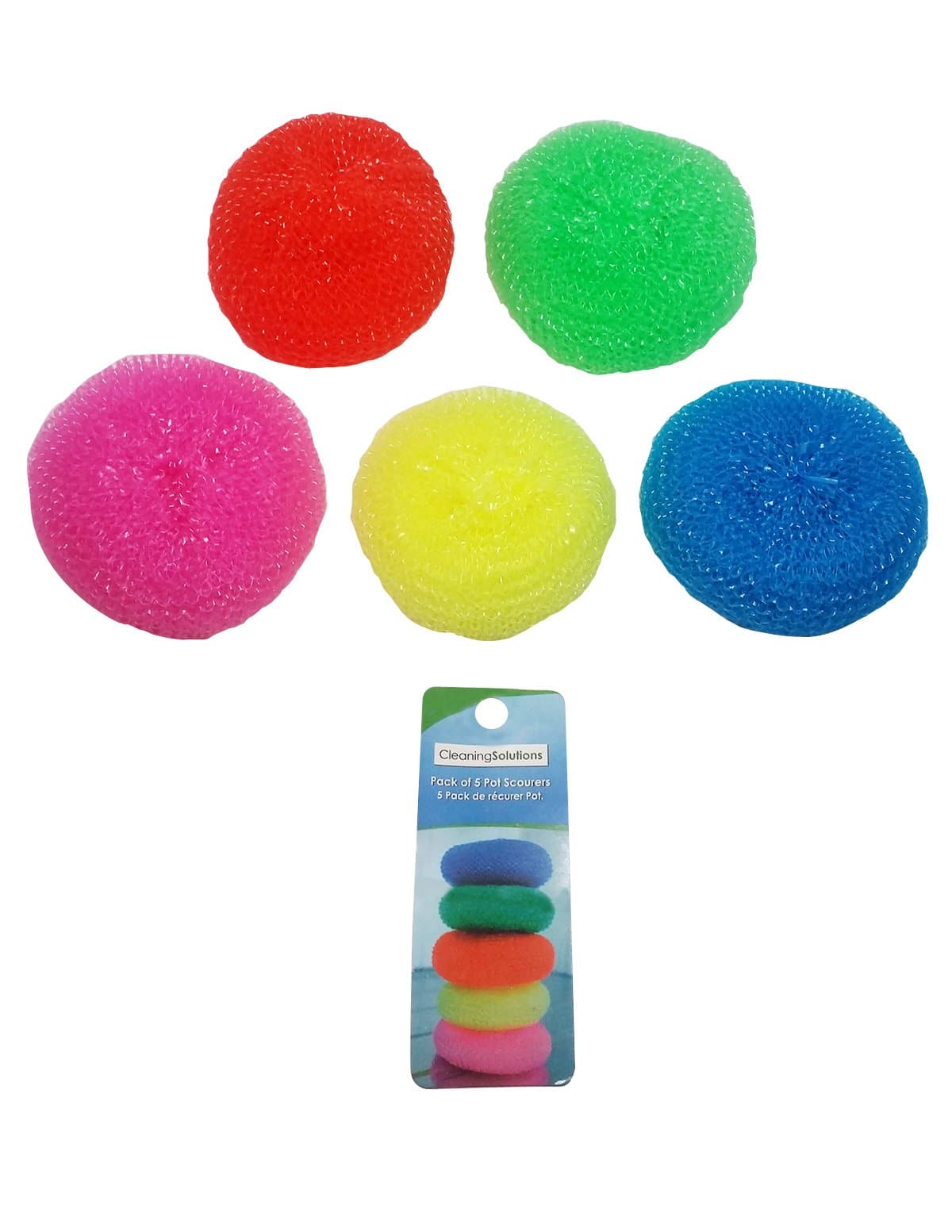 Nylon Pot Scourer Pads, Set of 5