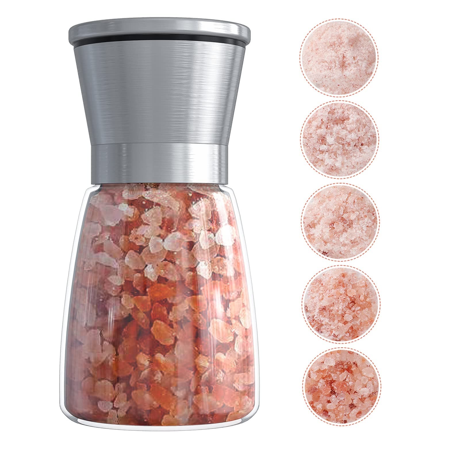 Original Stainless Steel Salt or Pepper Grinder - Top Spice Mill with Ceramic Blades, Brushed Stainless Steel and Adjustable Coarseness By Pepper Grinder (Single Package)