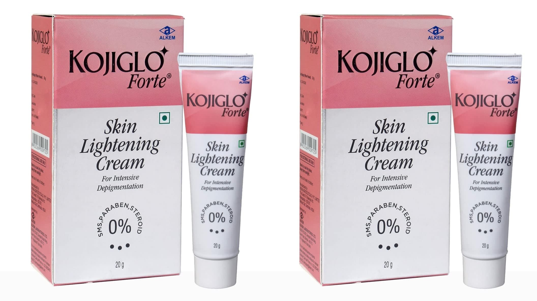Kojiglo Forte Skin Lightening Cream 20gm-Pack of 2