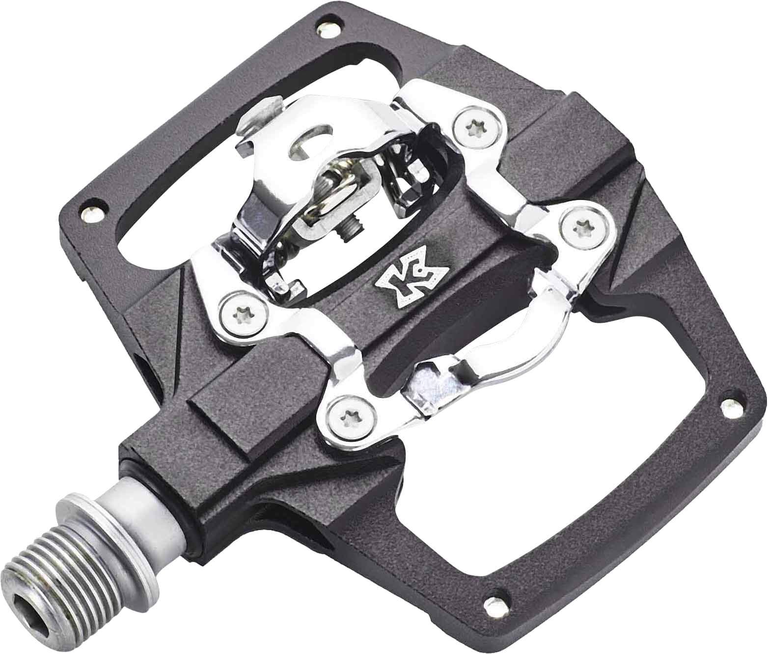 KCNC Pedal, BICYCLE_PEDAL, Clipless, Dual Side, Black, 2021, Stainless Steel, Dirt Bike, 6061 Aluminium, Interchangeable Pins, 1.1 pounds, 150 pounds maximum weight recommendation
