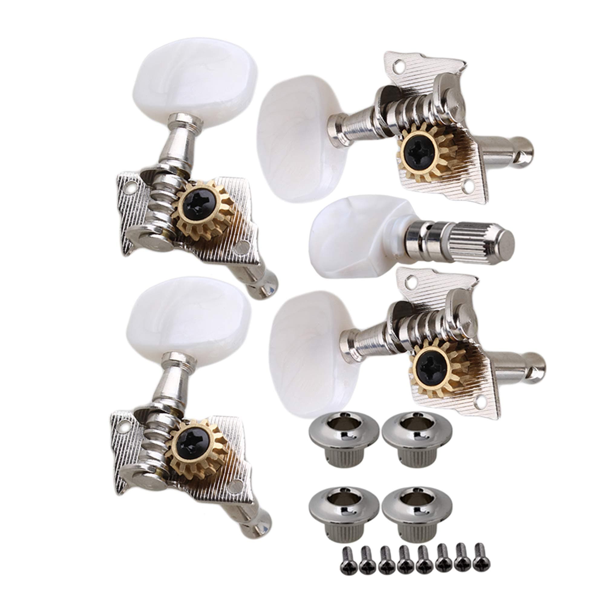 Banjo Semiclosed Right Machine Head Tuning Tuner Peg Key for Guitar Parts Pack of 5