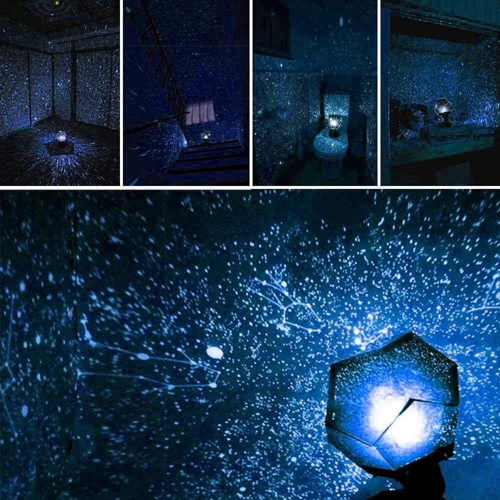 Roebii Starry Night Light Projector Lamp Star Sky Lamp DIY Baby Lights Stars Planetarium Ceiling Projector Romantic Dream Rotary Projector Star Sky Night Lamp