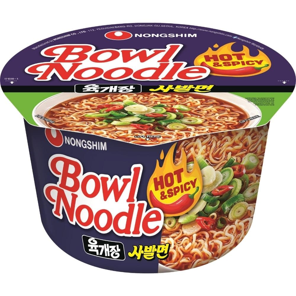 Nongshim Bowl Noodle Soup Hot & Spicy, 3.53 oz ℮ 100 g