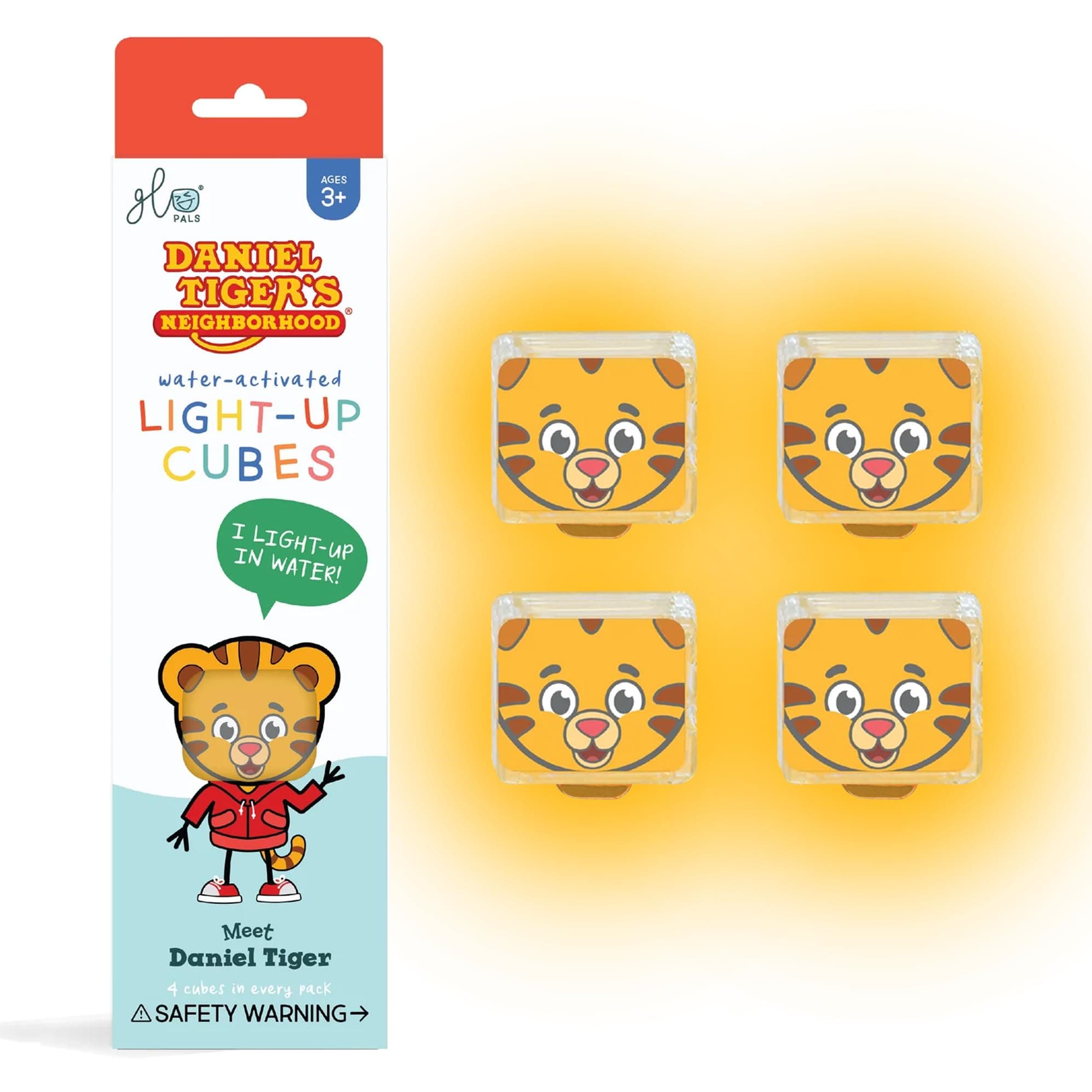 Glo Pals x Daniel Tiger's Neighborhood Water-Activated Light-Up Cubes for Sensory Play