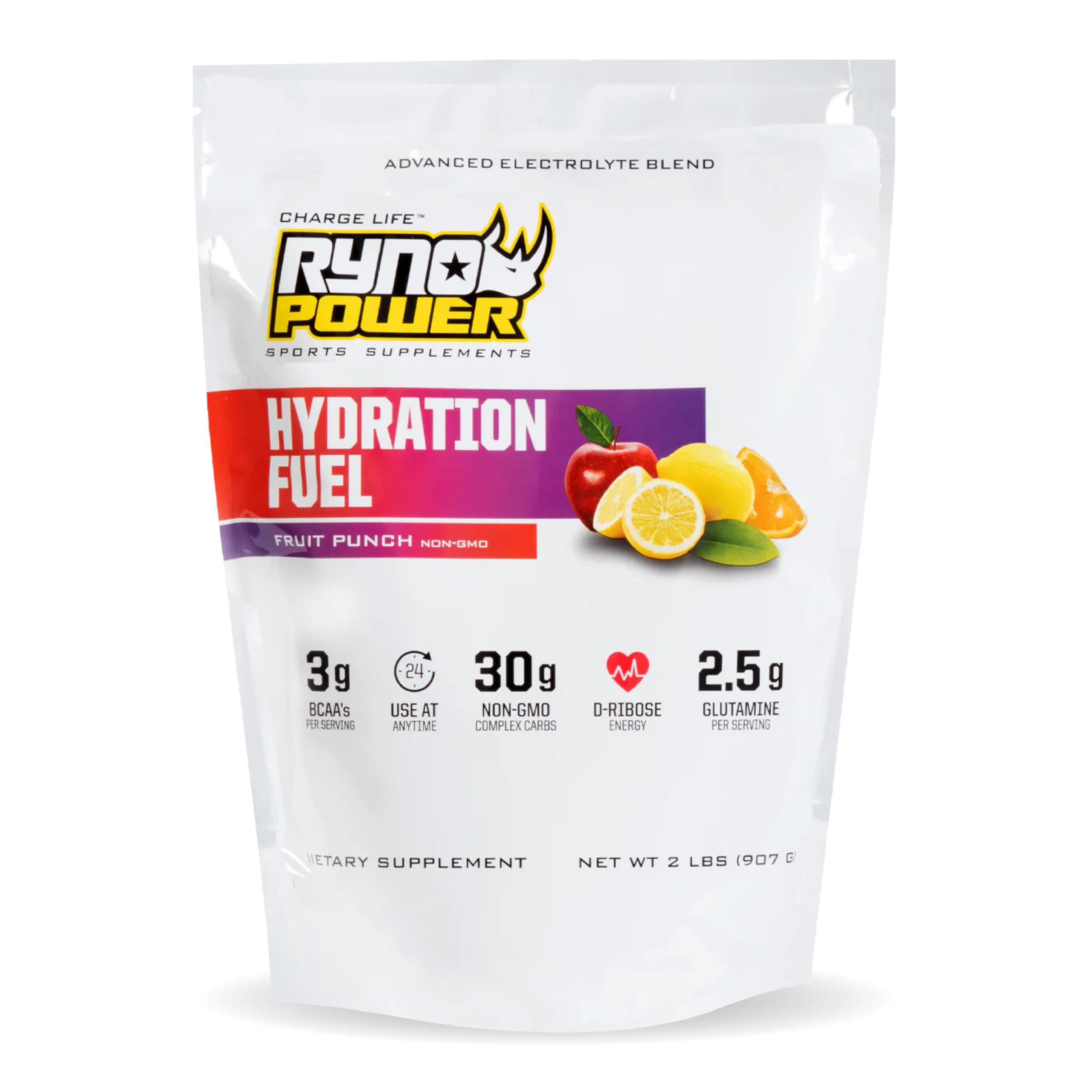 Hydration Fuel 20 Serving Powder Mix Drink 907g Fruit Punch