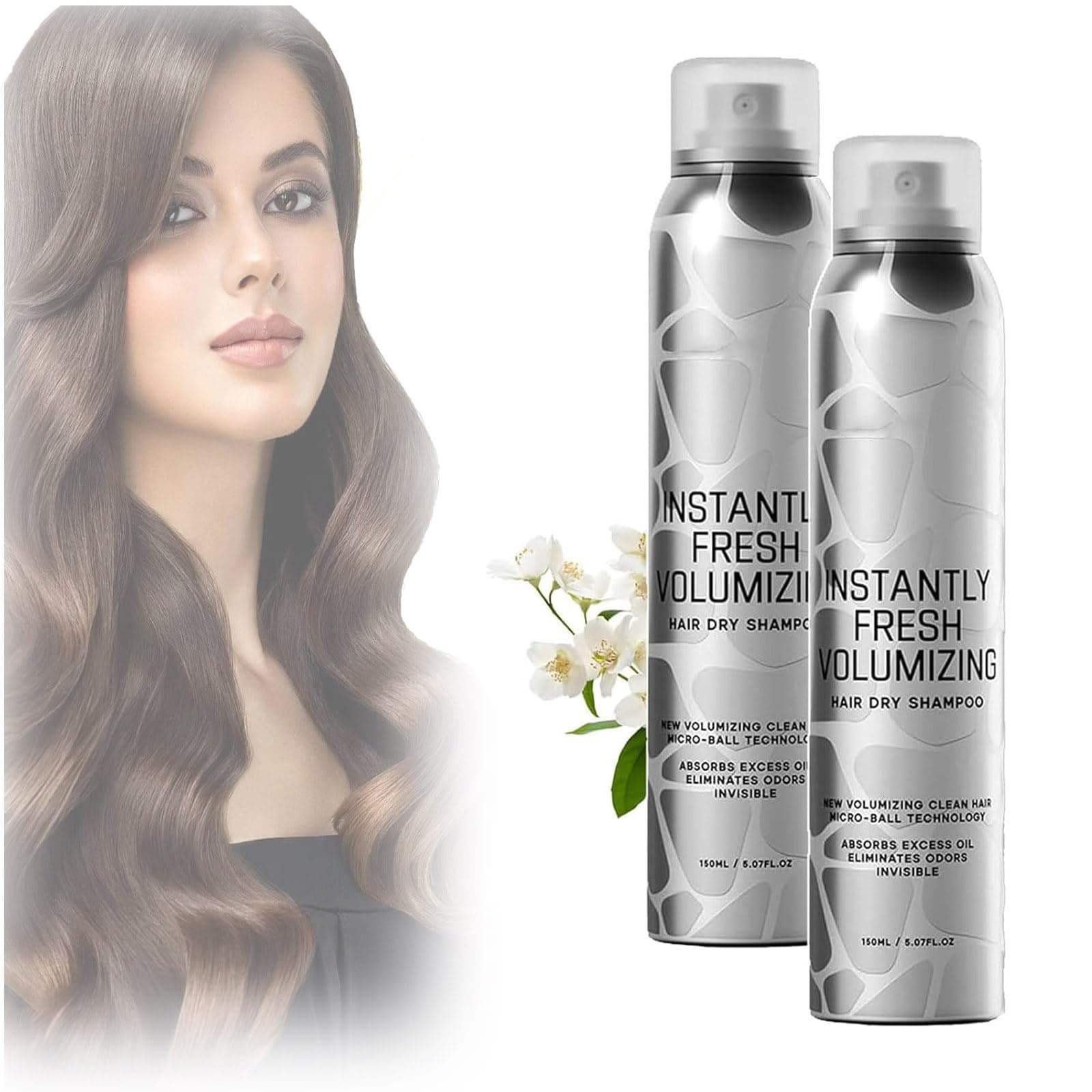 Halovida Dry Shampoo, Dry Shampoo, Volumizing Dry Shampoo, Instantly Fresh Volumizing Hair Dry Shampoo, Dry Shampoo Spray, Dry Shampoo for Dark Hair, Hair Dry Shampoo (2pcs)