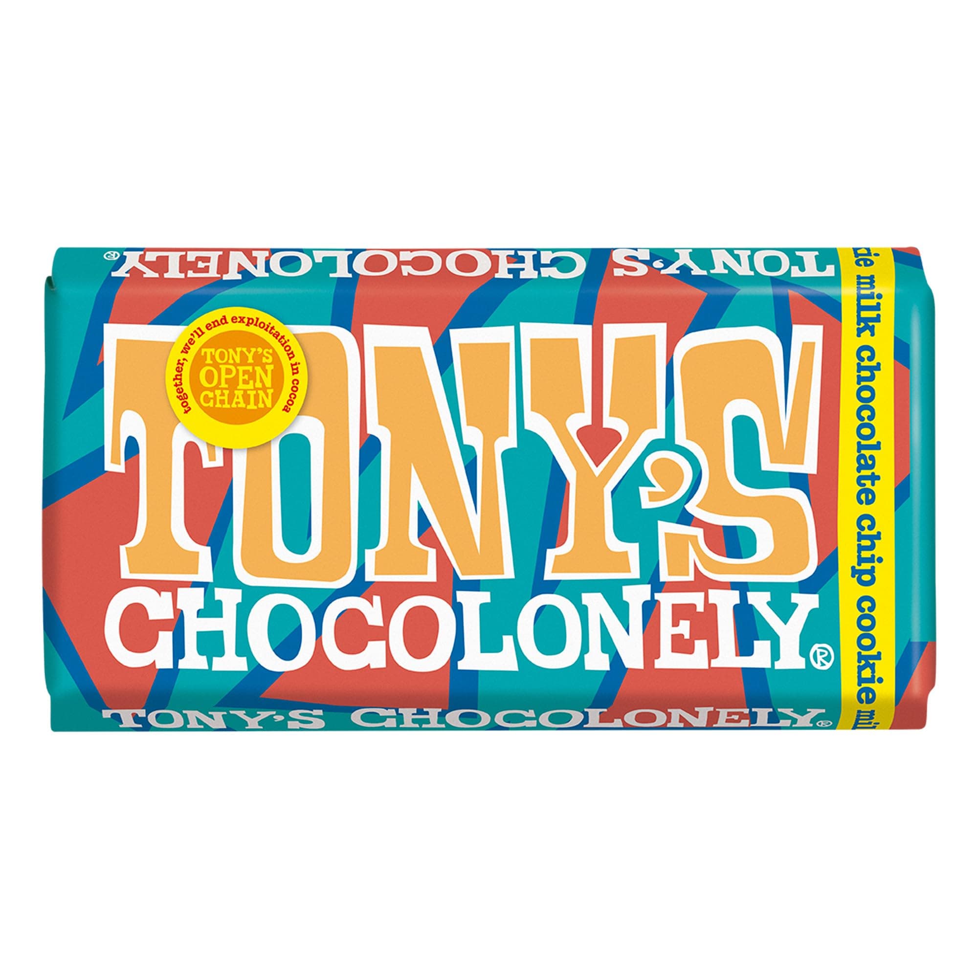 Tony's Chocolonely Belgian Fairtrade Milk Chocolate with Biscuit and Dark Chocolate, 6.35 oz ℮ 180 g