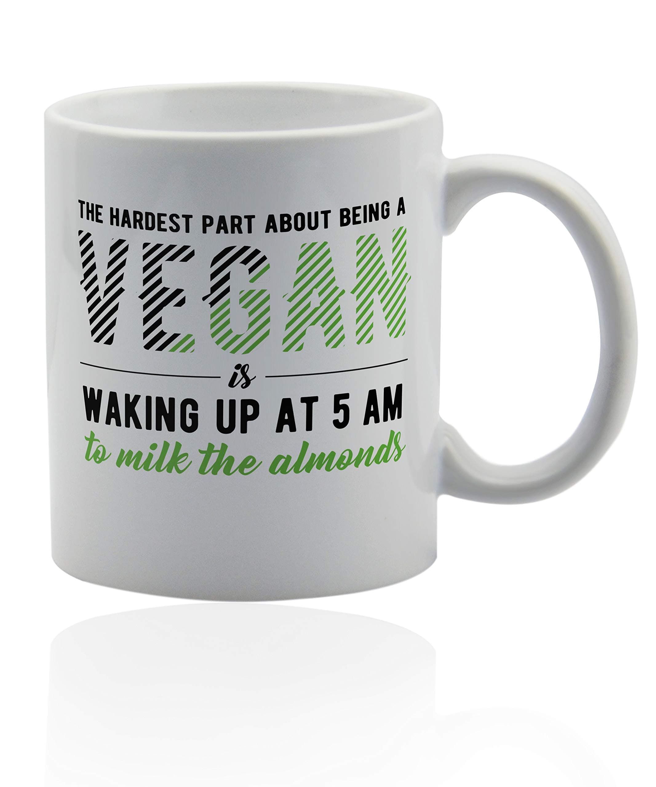 Vegan Coffee Mug 11 oz. White Ceramic Cup. Gifts for Vegans. Vegan Coffee Mugs