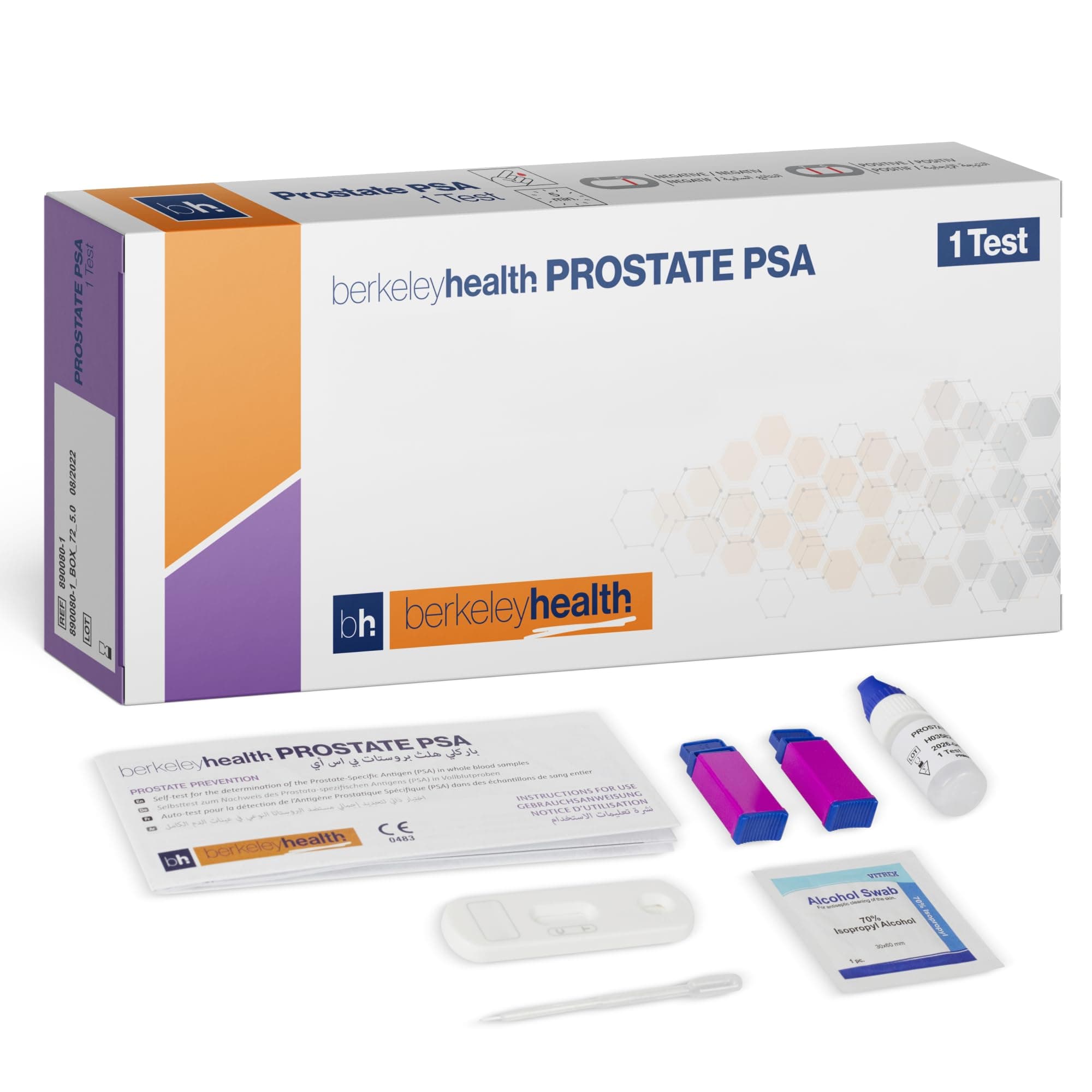 PSA Rapid Self Test Kit by Berkeley Health - Prostate Health Awareness, Easy Home Use, Fast Results - 1 Test